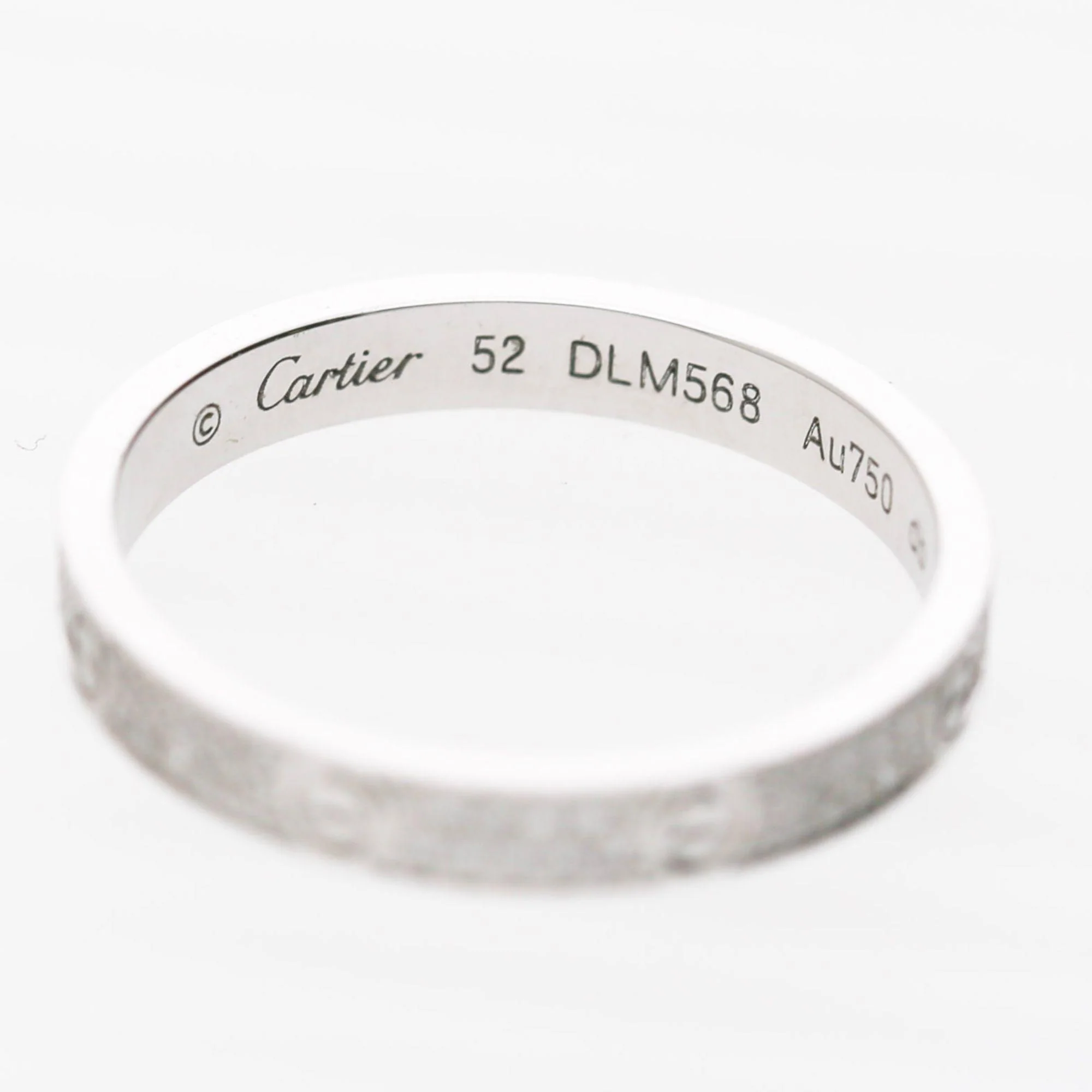 Cartier Love 18K White Gold Full Diamond Pavé Screw Motif Wedding Band Ring - Image 6