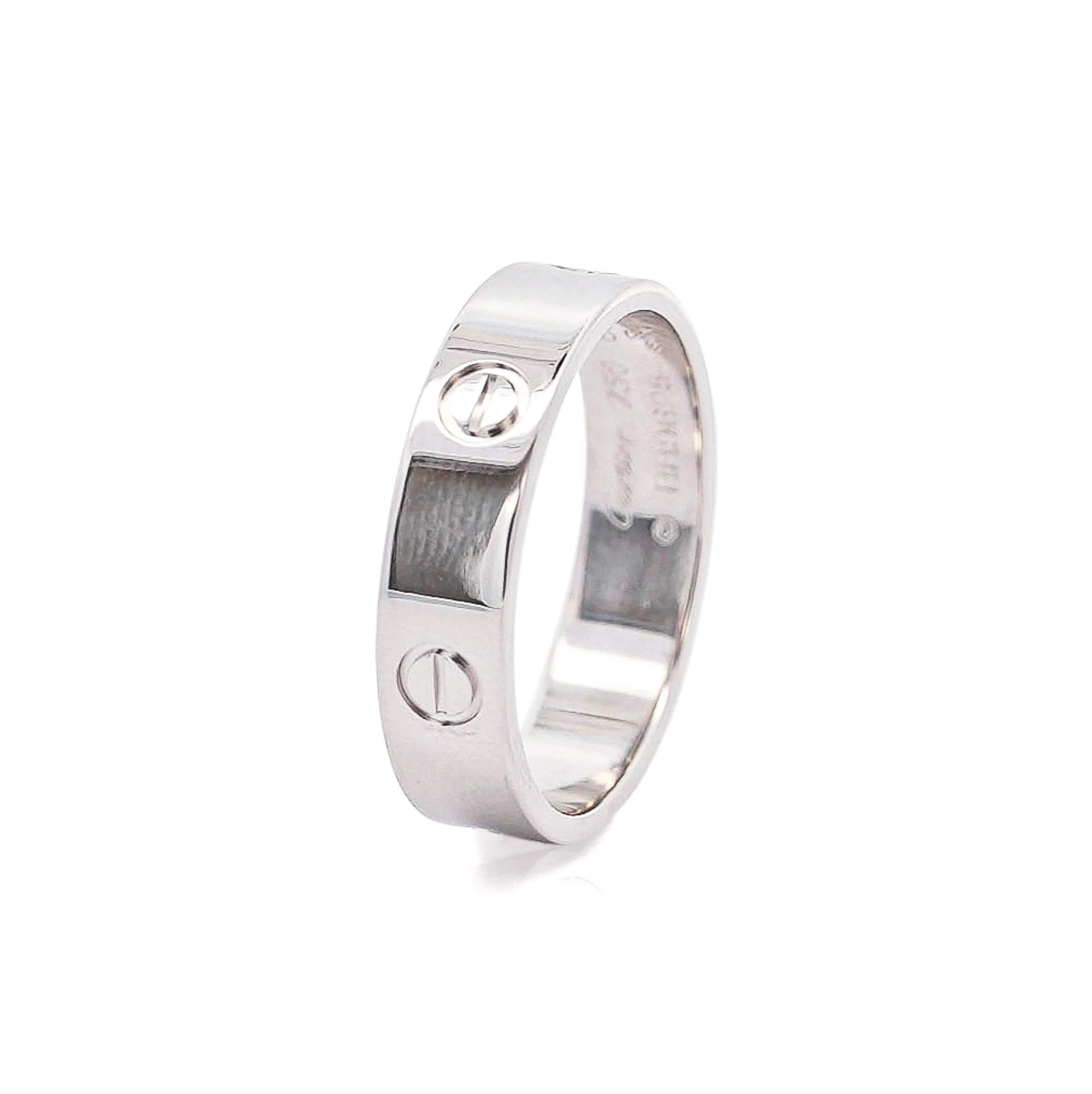 Cartier Love Band 18K White Gold 6mm Men's Band Size 12.5 Ring - Image 2
