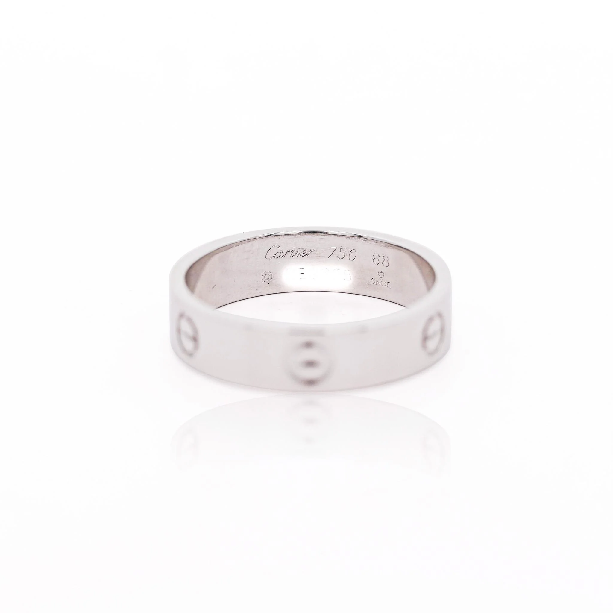 Cartier Love Band 18K White Gold 6mm Men's Band Size 12.5 Ring - Image 5