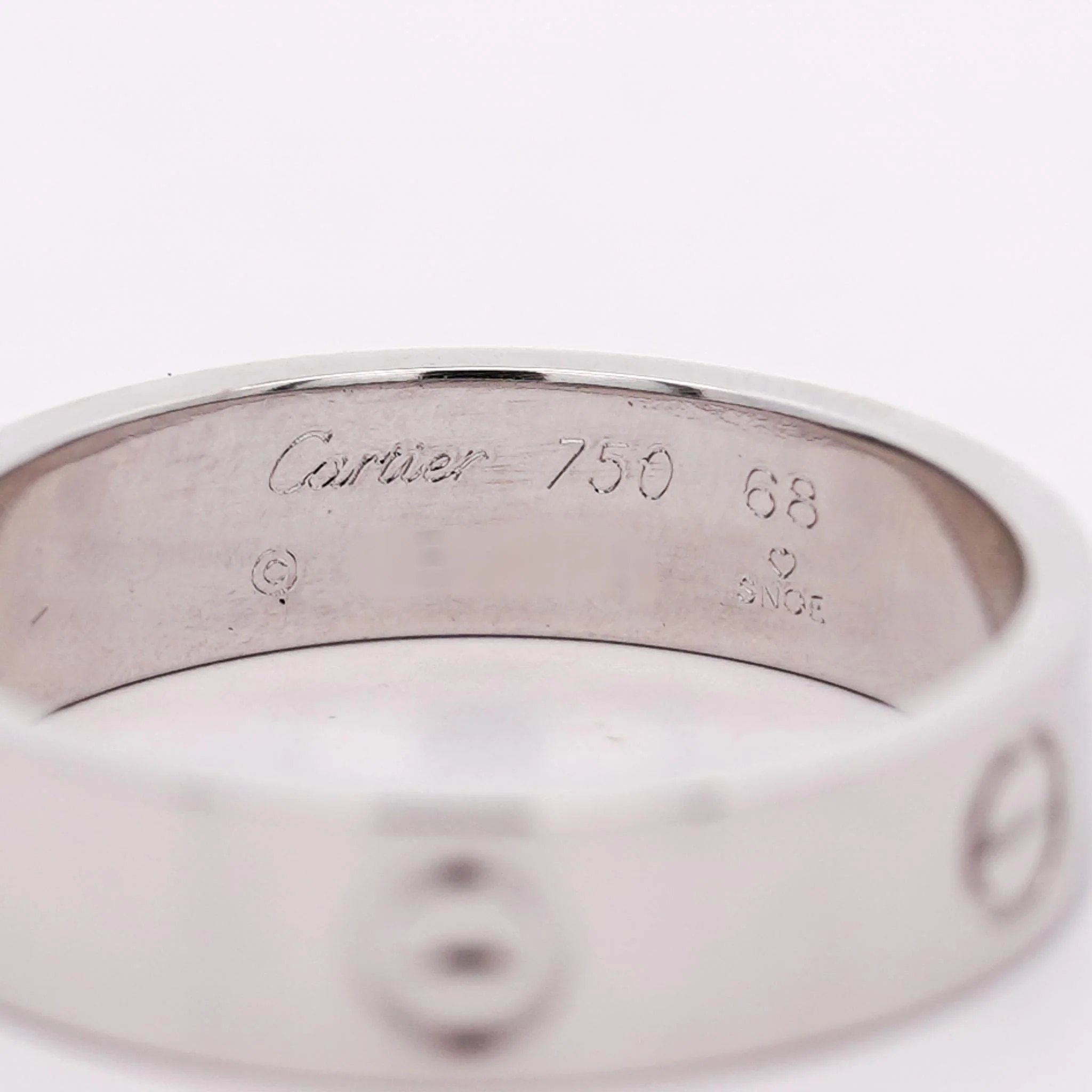Cartier Love Band 18K White Gold 6mm Men's Band Size 12.5 Ring - Image 6