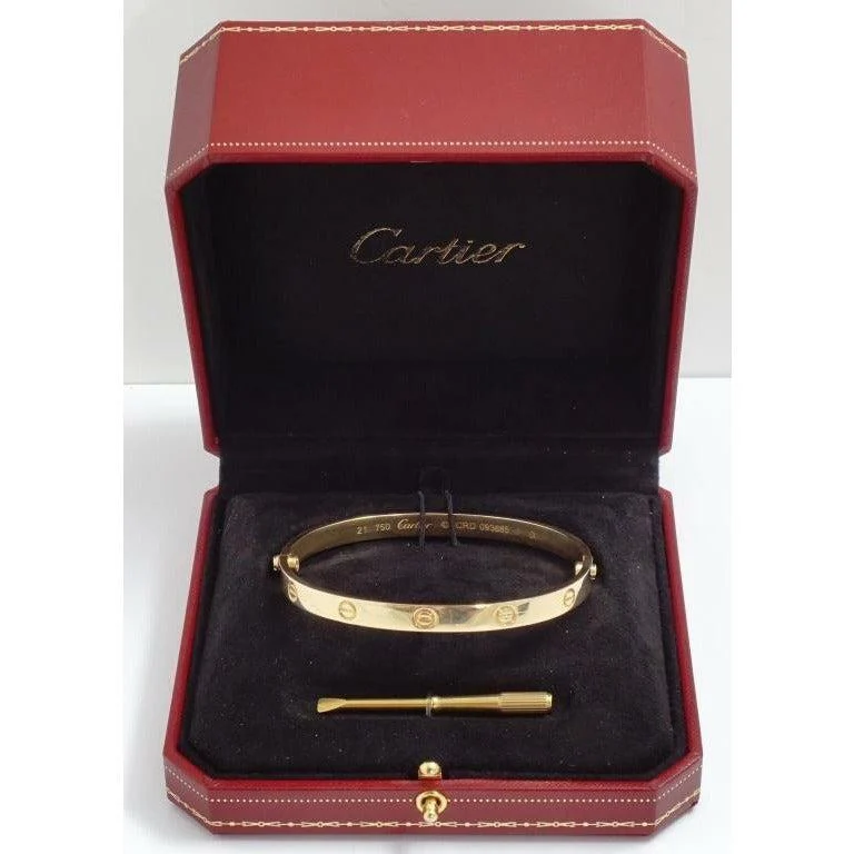 Cartier Love Bracelet in Yellow Gold, Size 21, with Original Cartier Box / Screw Tool - Image 3