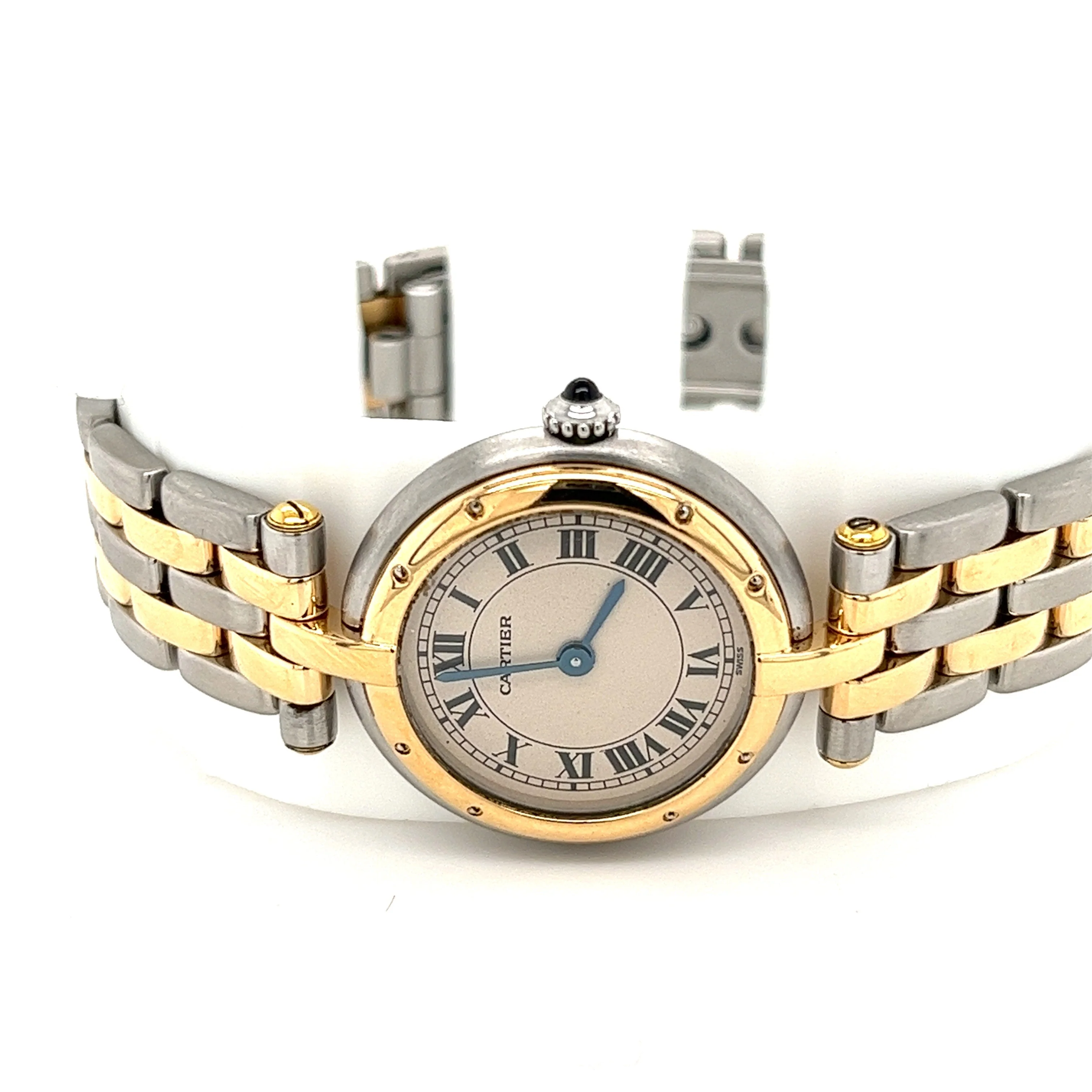Cartier Panthere 1057920 Vendome 18k Gold Steel Champagne Dial Ladies Watch - Image 4