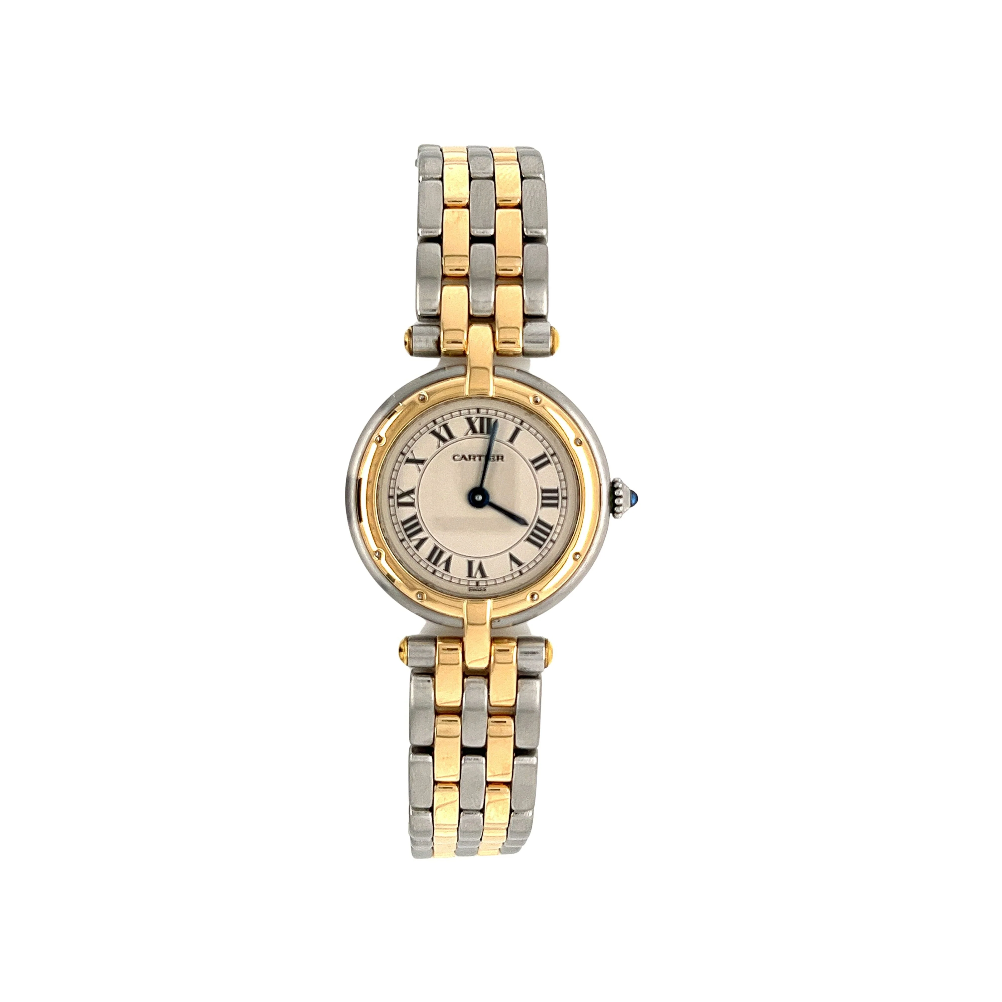 Cartier Panthere 1057920 Vendome 18k Gold Steel Champagne Dial Ladies Watch - Image 5