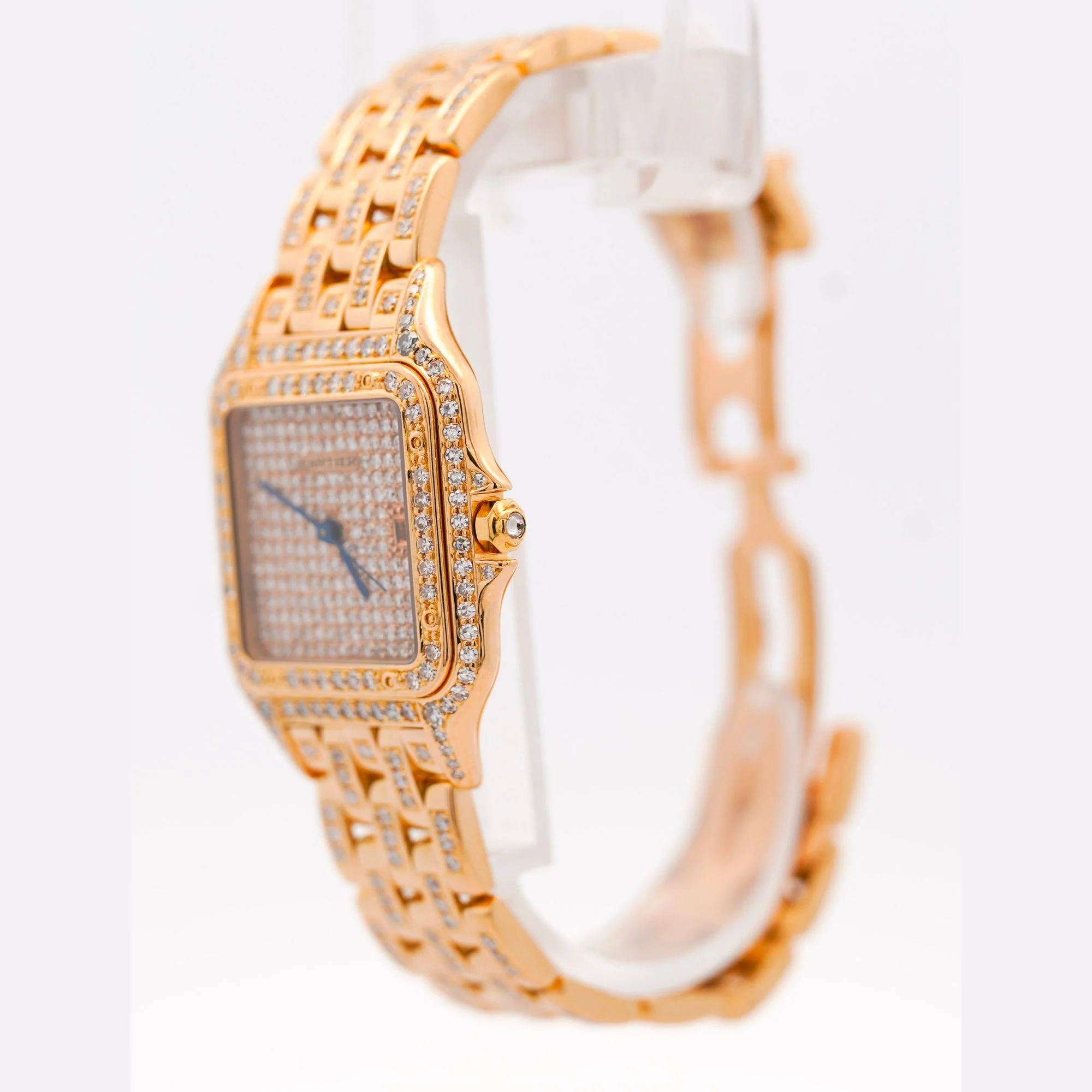 Cartier Panthere Full Factory Diamond 27mm 18K Gold Watch Ref 008133 - Image 5