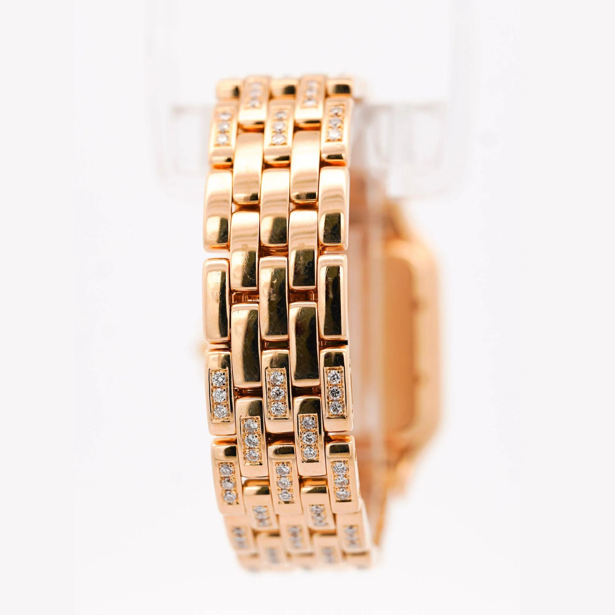 Cartier Panthere Full Factory Diamond 27mm 18K Gold Watch Ref 008133 - Image 6