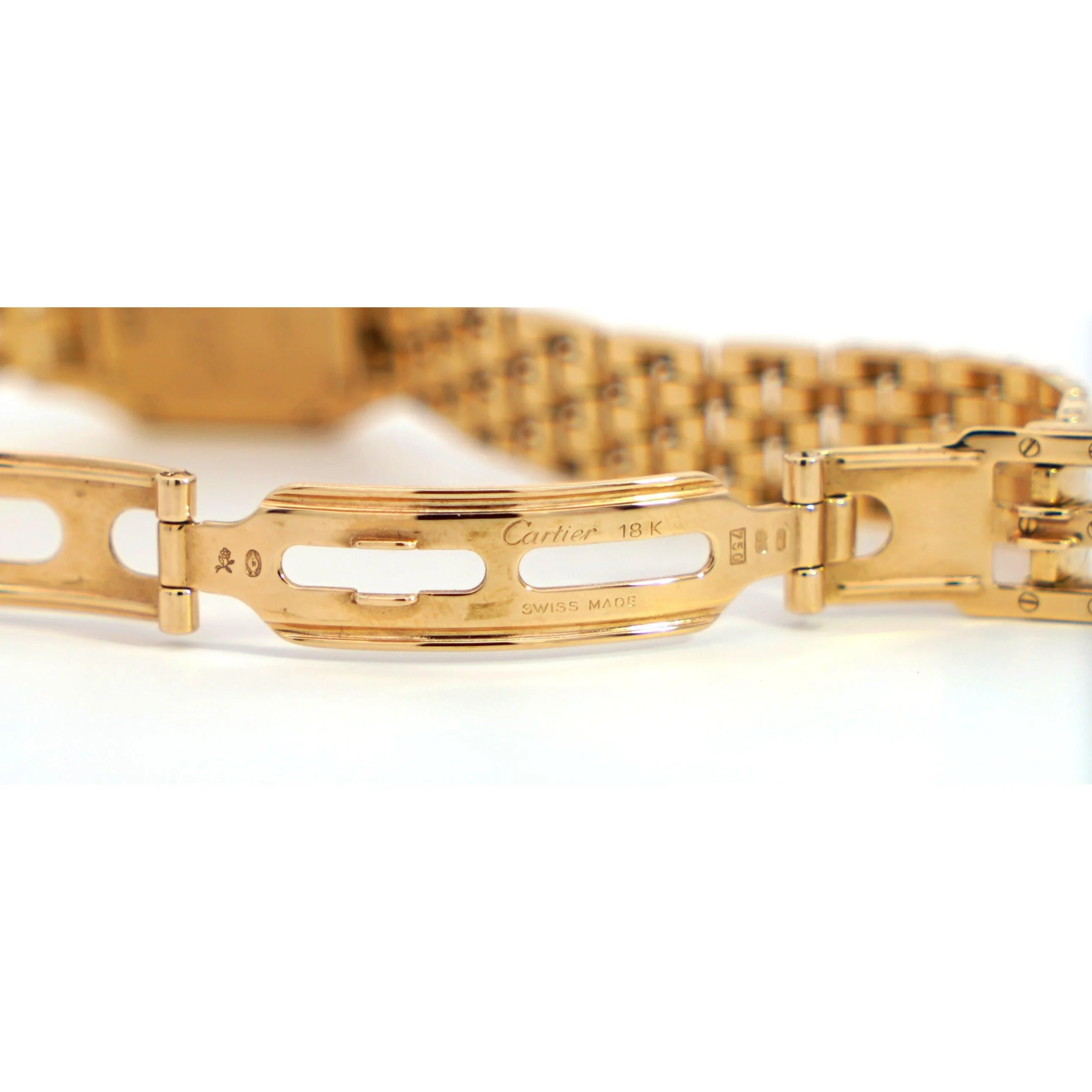 Cartier Panthere MOP 22mm Ref. 1280 2 Factory Diamond Bezel Watch in 18K Yellow Gold - Image 4
