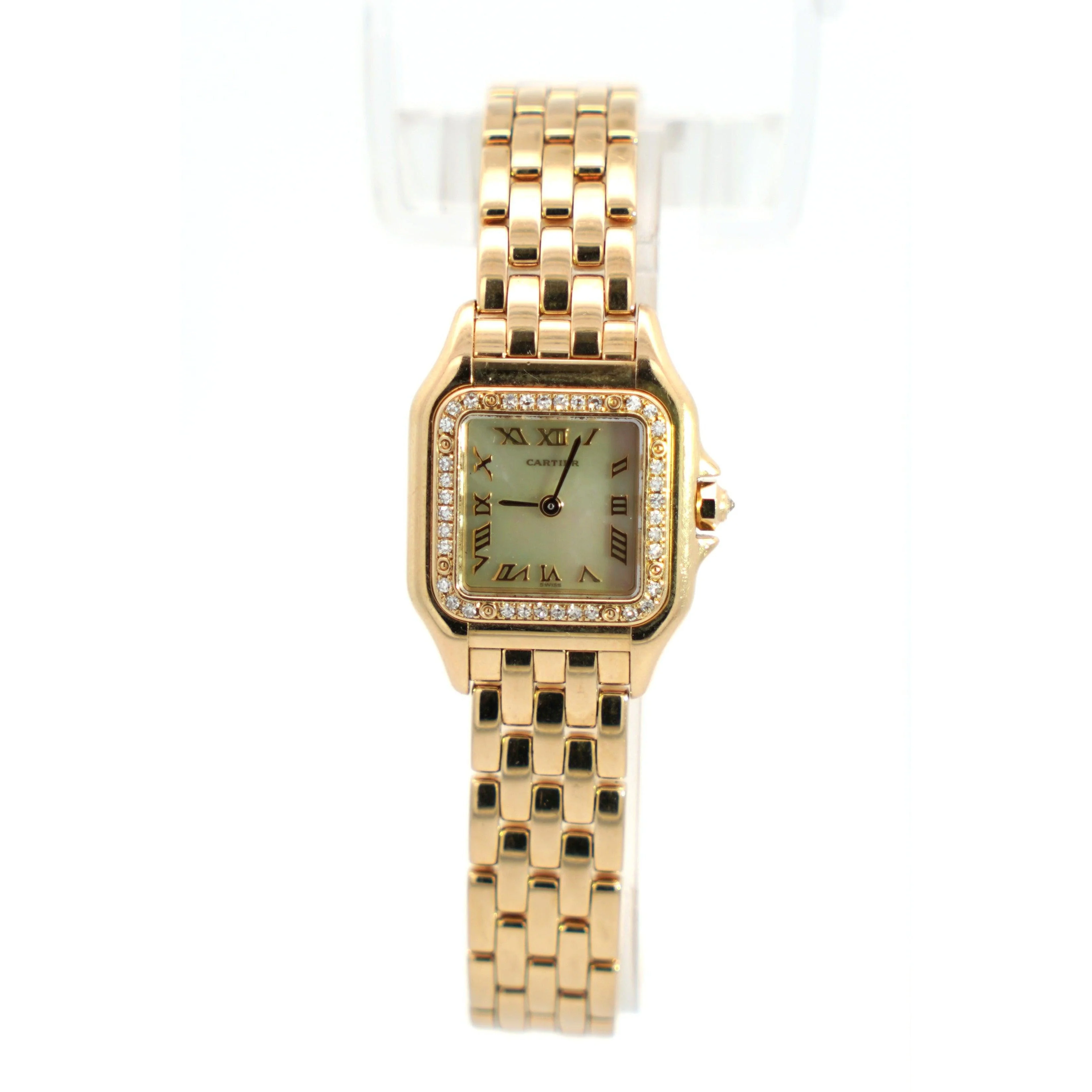 Cartier Panthere MOP 22mm Ref. 1280 2 Factory Diamond Bezel Watch in 18K Yellow Gold - Image 5