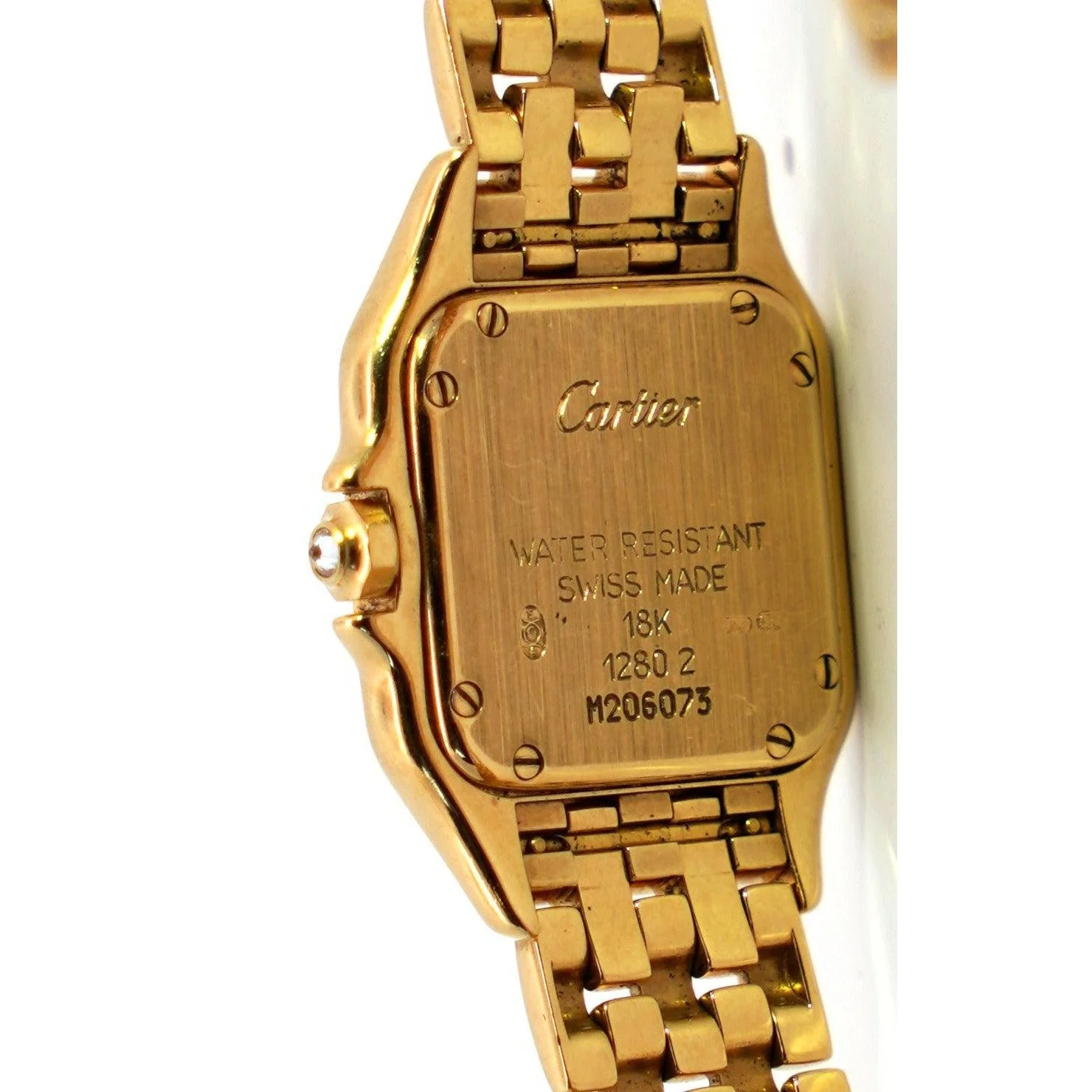 Cartier Panthere MOP 22mm Ref. 1280 2 Factory Diamond Bezel Watch in 18K Yellow Gold - Image 6