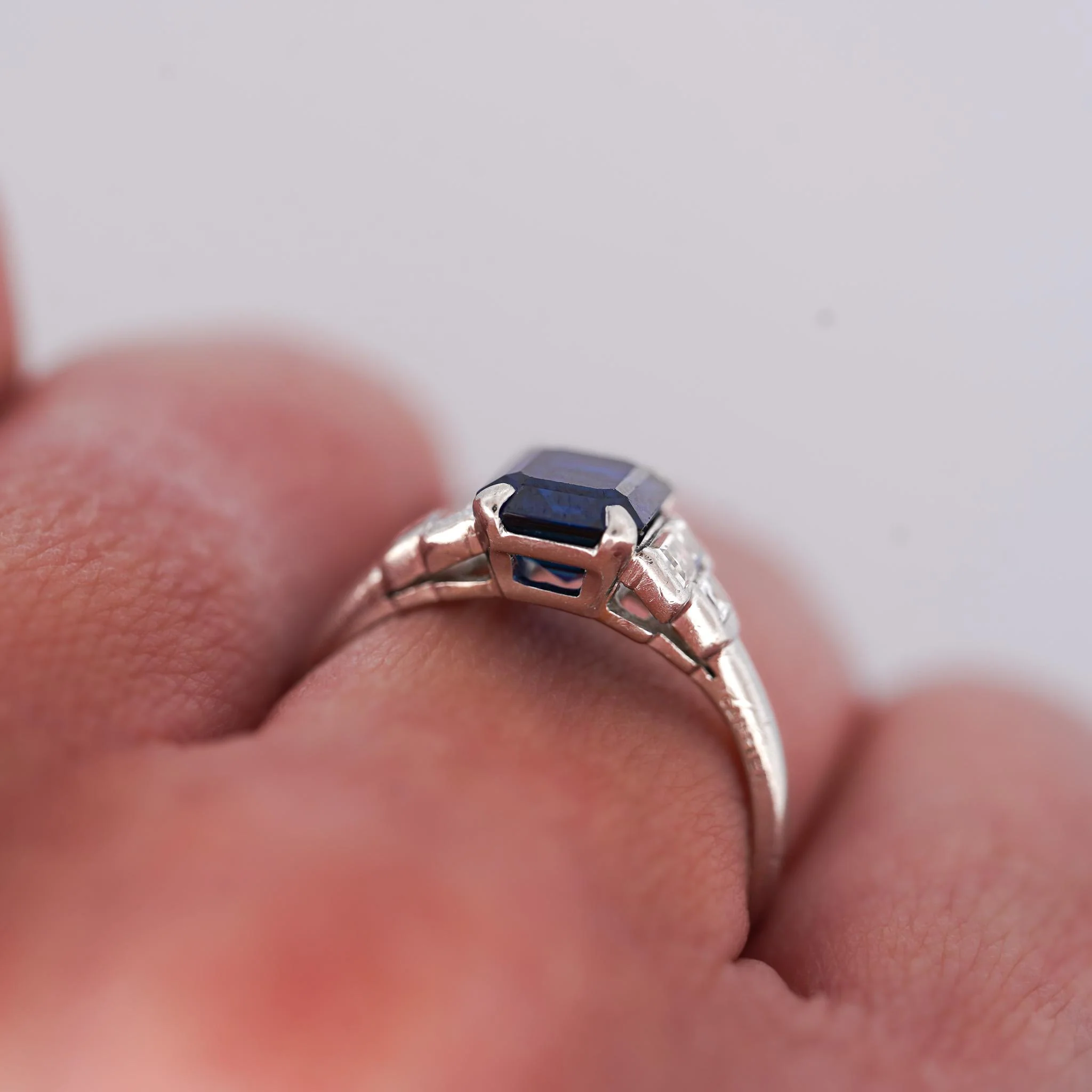 Cartier Paris Art Deco Royal Blue 2.3 Carat No Heat Sapphire and Diamond Ring - Image 13