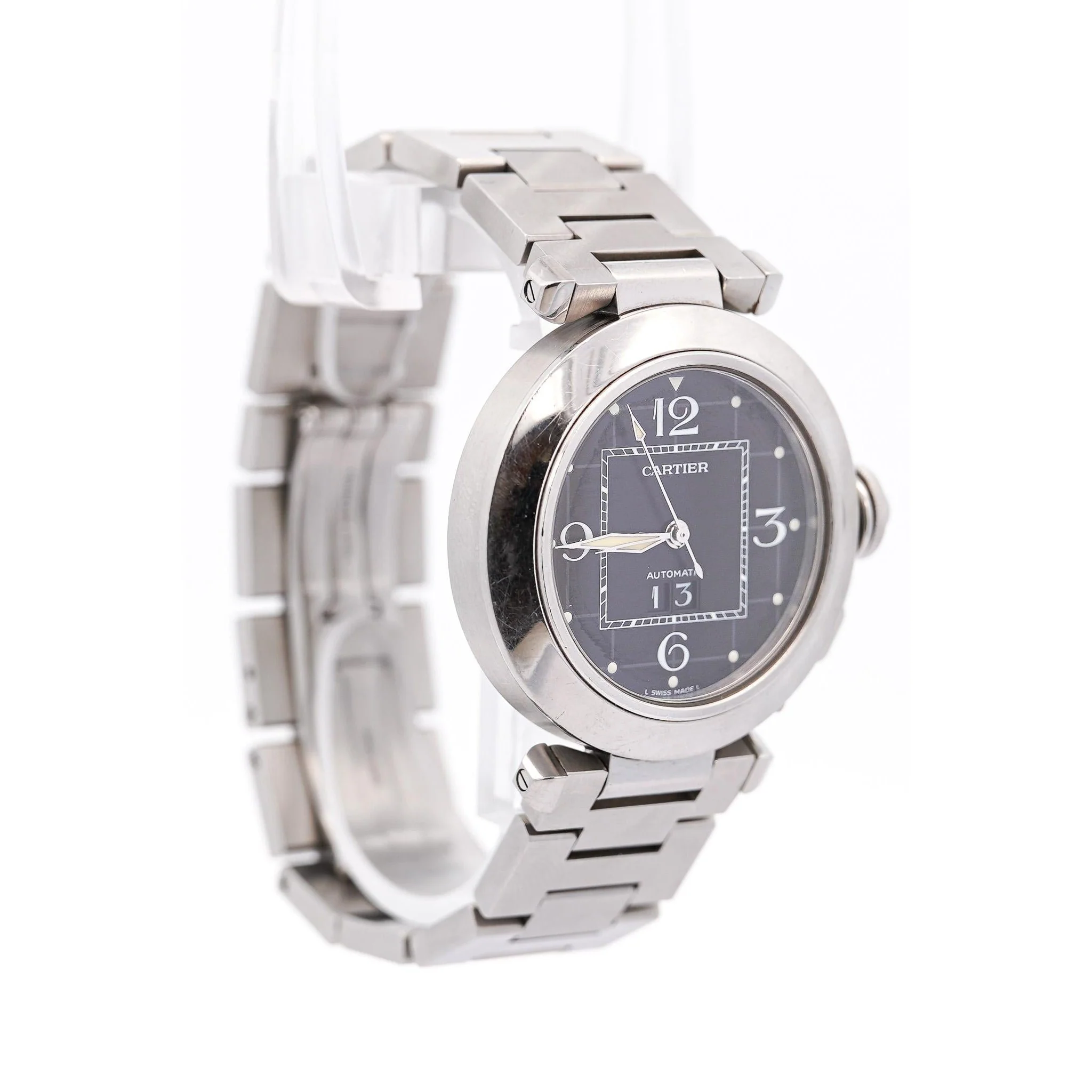 Cartier Pasha 2475 Black Dial Automatic 35mm Watch With Box and Service Papers - Image 2