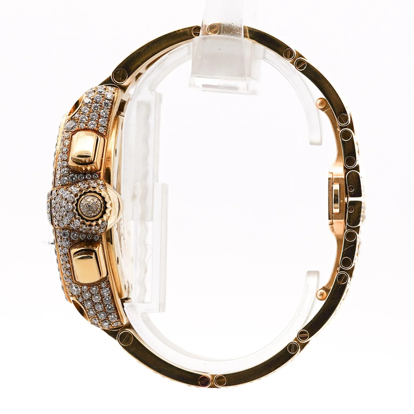 Cartier Roadster XL Chronograph 2619 in 18K Gold Diamond Set Watch - Image 10