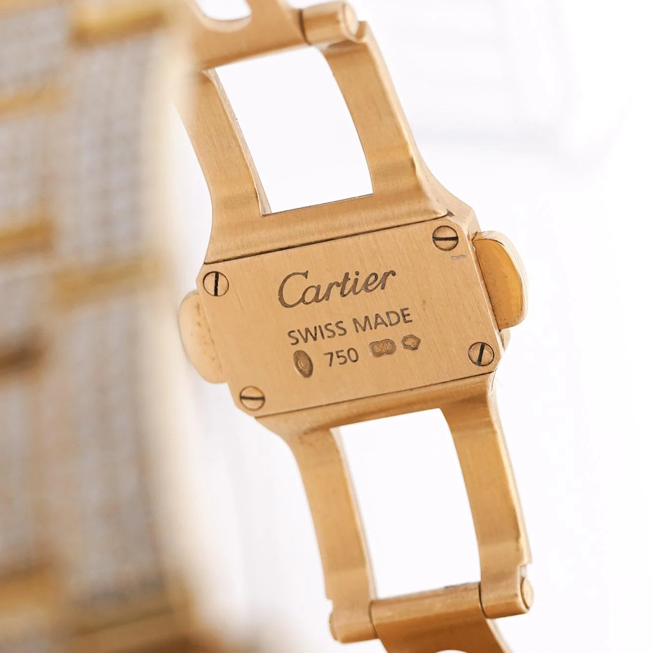 Cartier Roadster XL Chronograph 2619 in 18K Gold Diamond Set Watch - Image 9