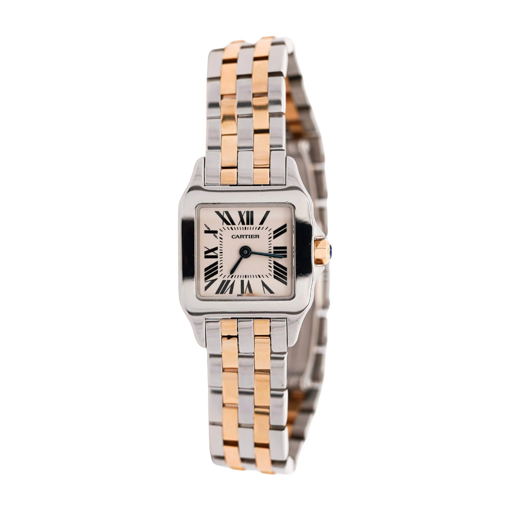 Cartier Santos Demoiselle 2698 Two-Tone Steel & 18K Gold Ladies Bracelet Watch - Image 3