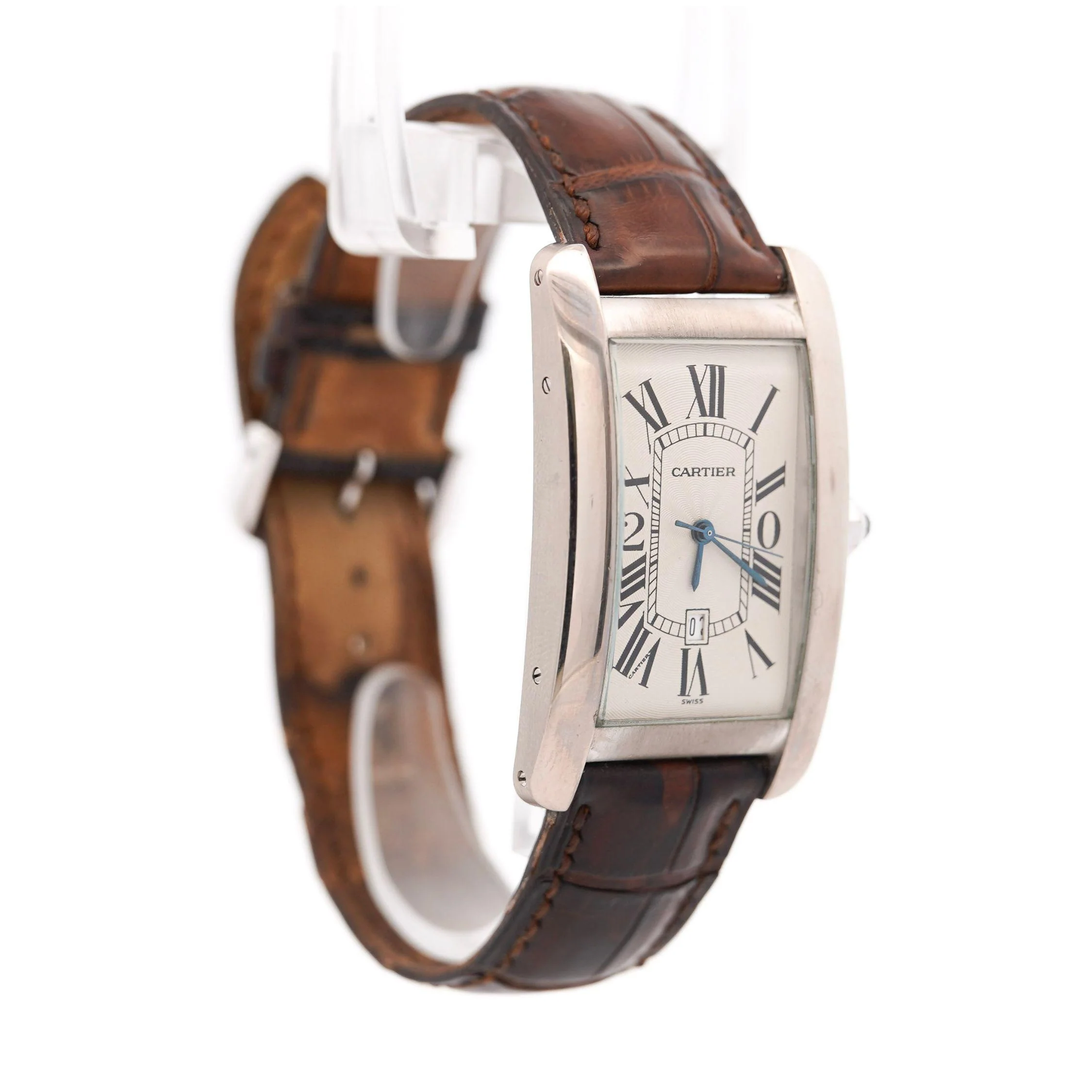 Cartier Tank Americaine 1741 White Gold Automatic Watch 20-year Service Edition - Image 6