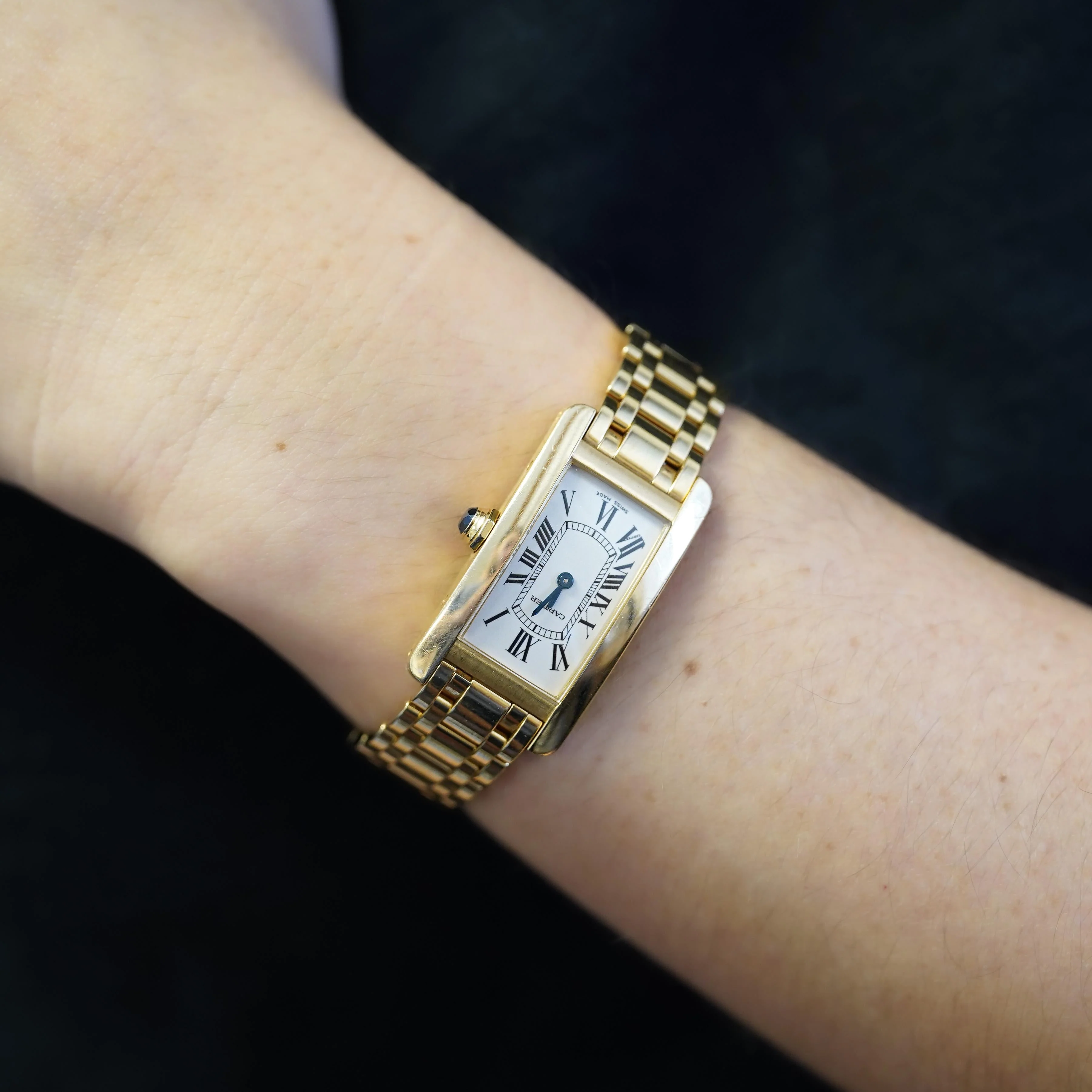 Cartier Tank Americaine 18K Gold Ladies Watch Ref. 2482 - Image 6