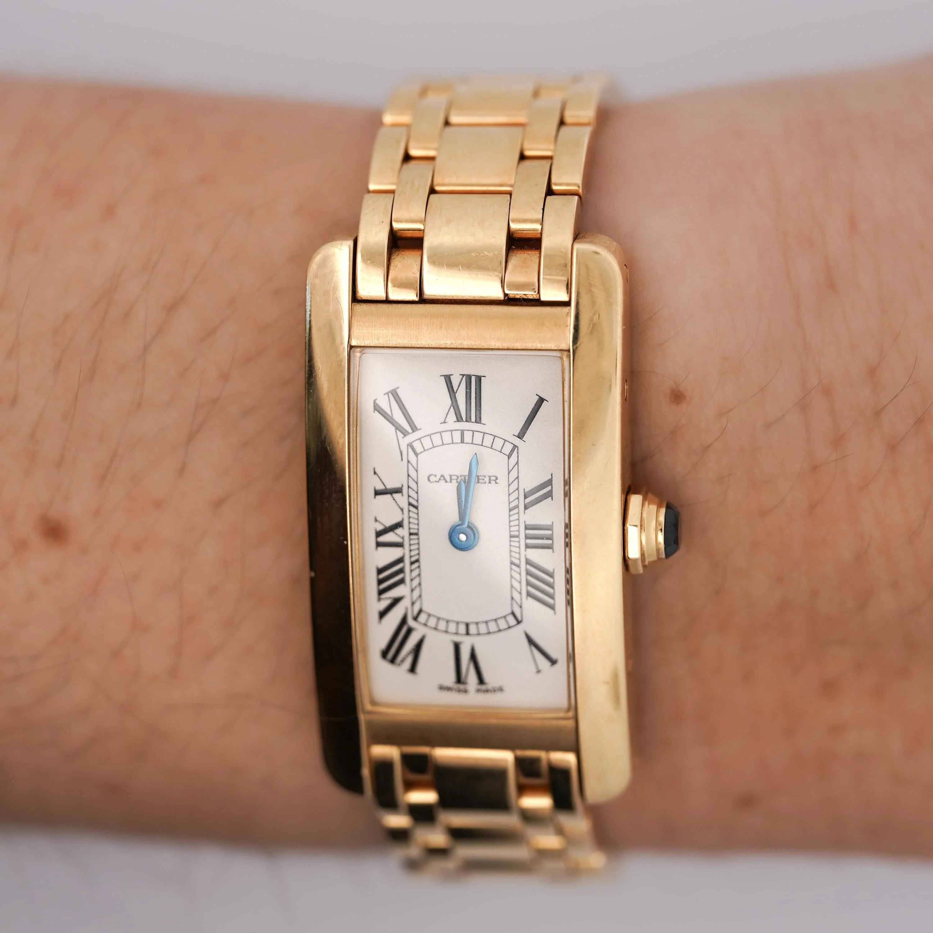 Cartier Tank Americaine 18K Gold Ladies Watch Ref. 2482 - Image 7