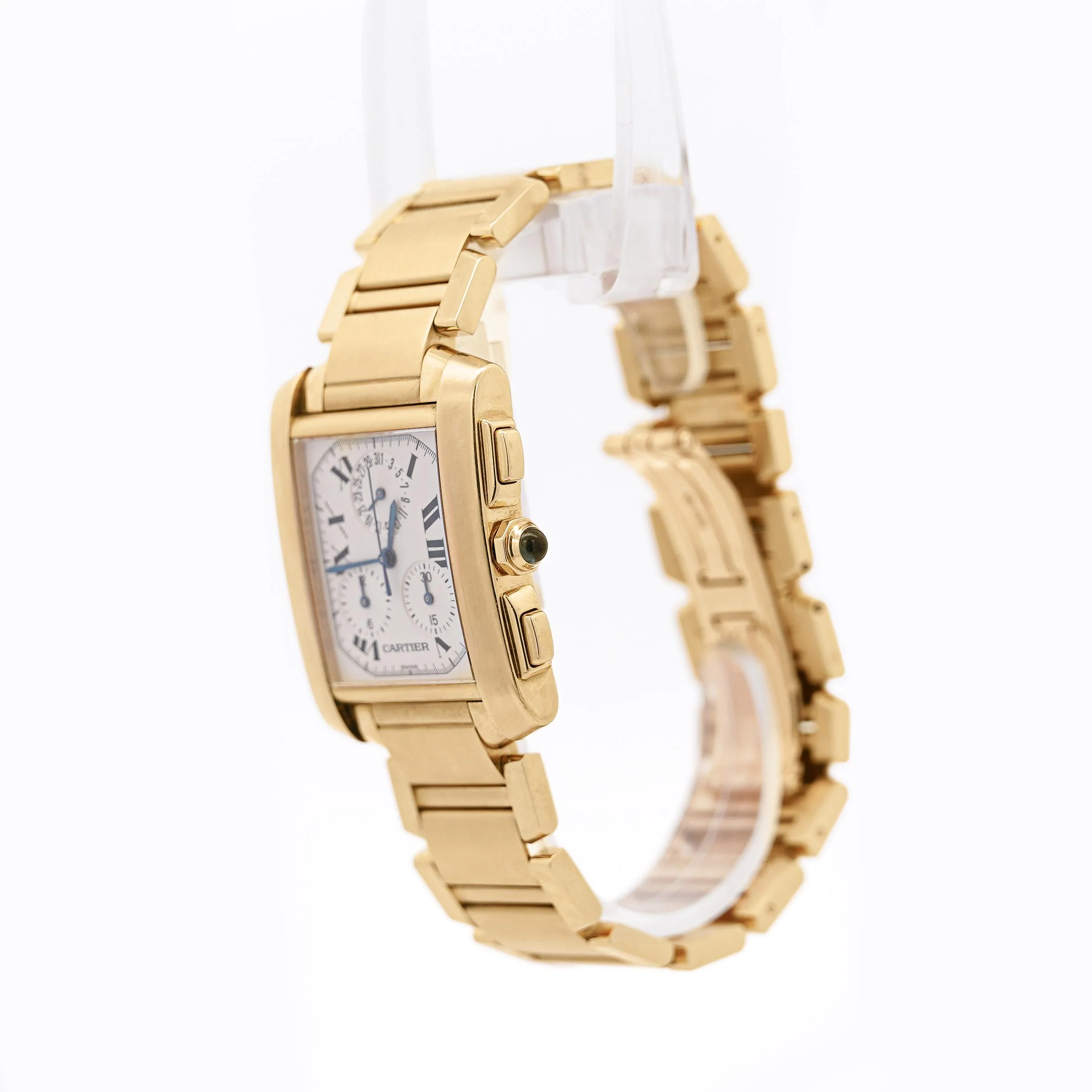 Cartier Tank Française 1830 Chronograph 18K Gold Watch - Image 5