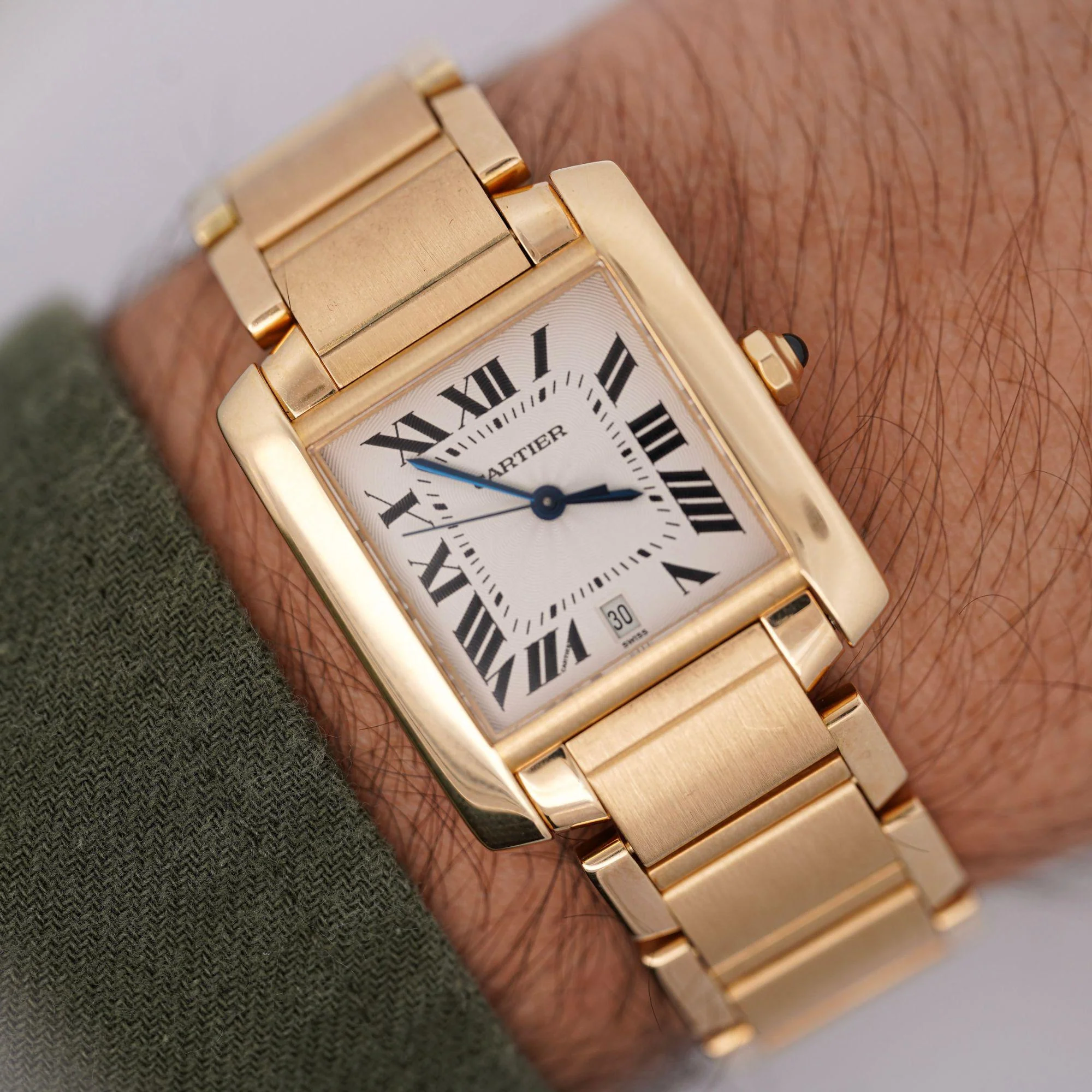 Cartier Tank Francaise 28mm 18K Gold Automatic with Date Watch - Image 2