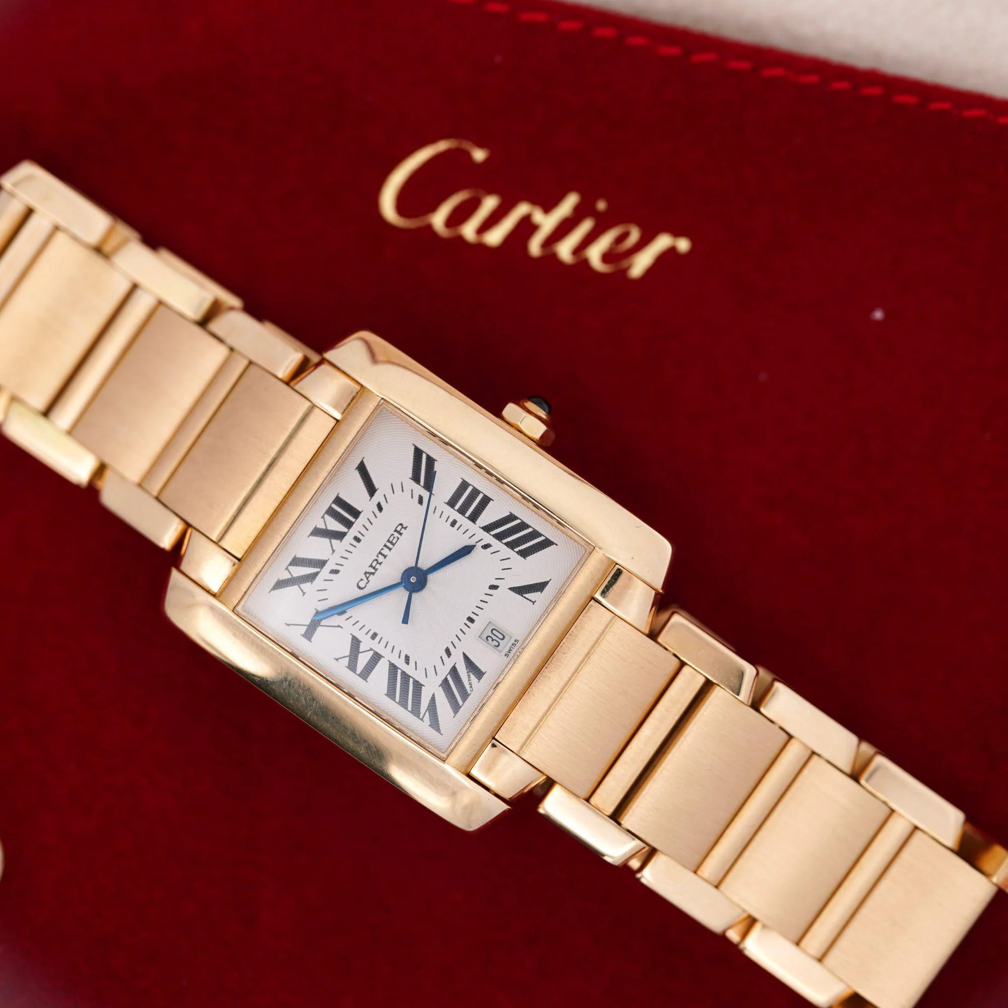Cartier Tank Francaise 28mm 18K Gold Automatic with Date Watch - Image 9