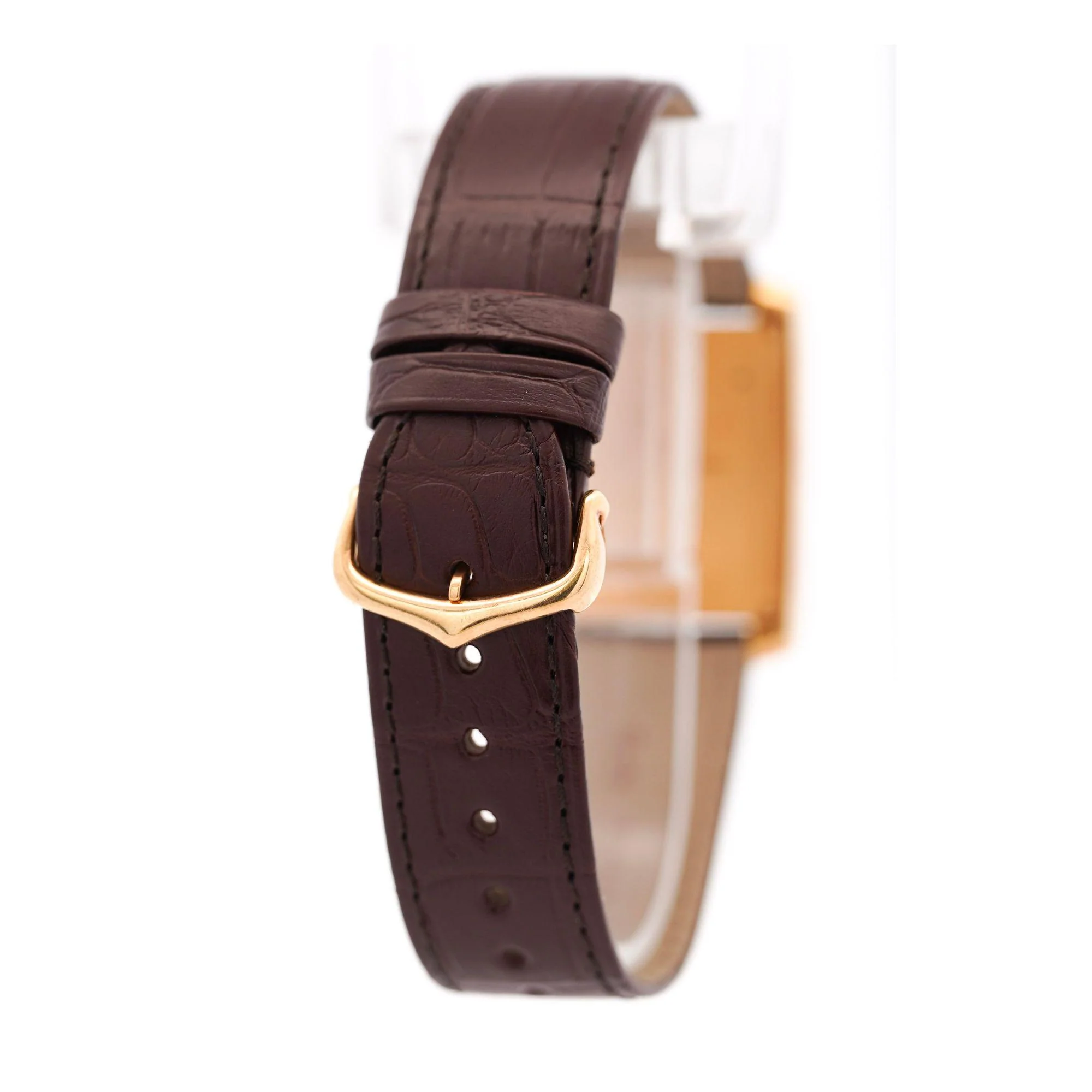 Cartier Tank Francaise Chronograph XL 1830 18K Gold Leather Watch - Image 6