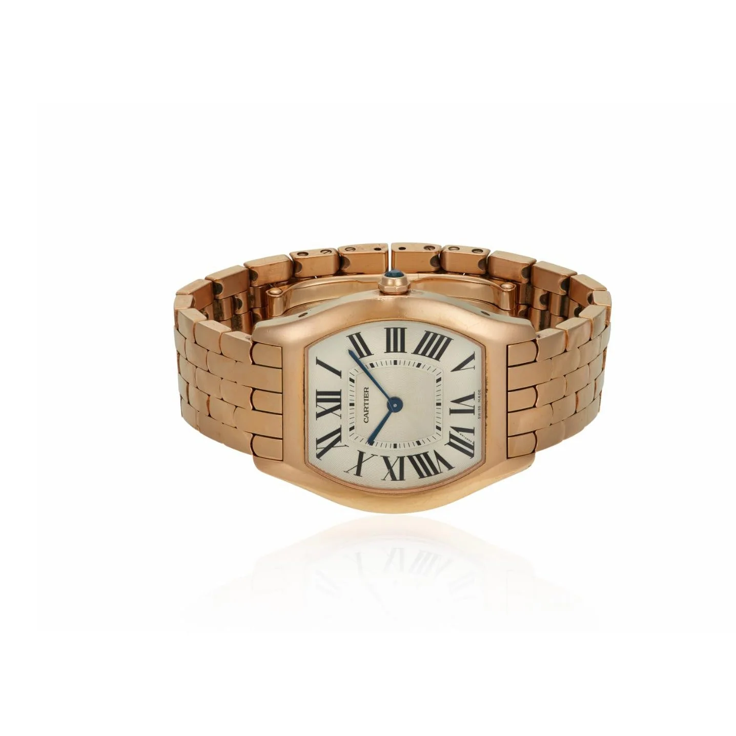 Cartier Tortue 18K Rose Gold 31mm Tonneau Watch w/ Box - Image 3