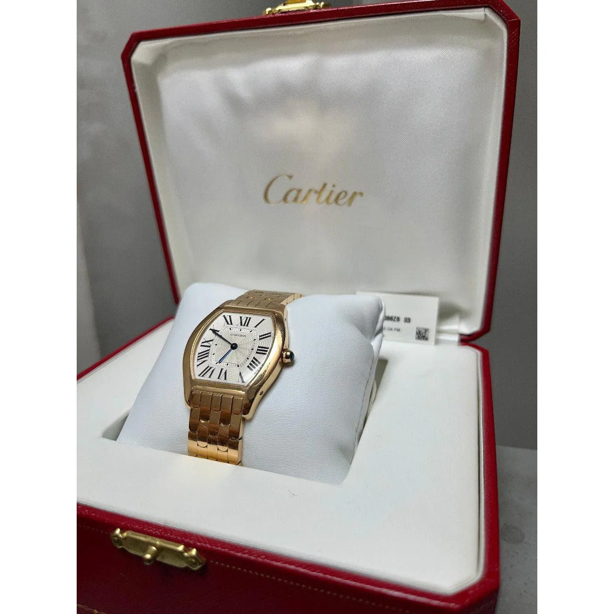 Cartier Tortue 18K Rose Gold 31mm Tonneau Watch w/ Box - Image 5