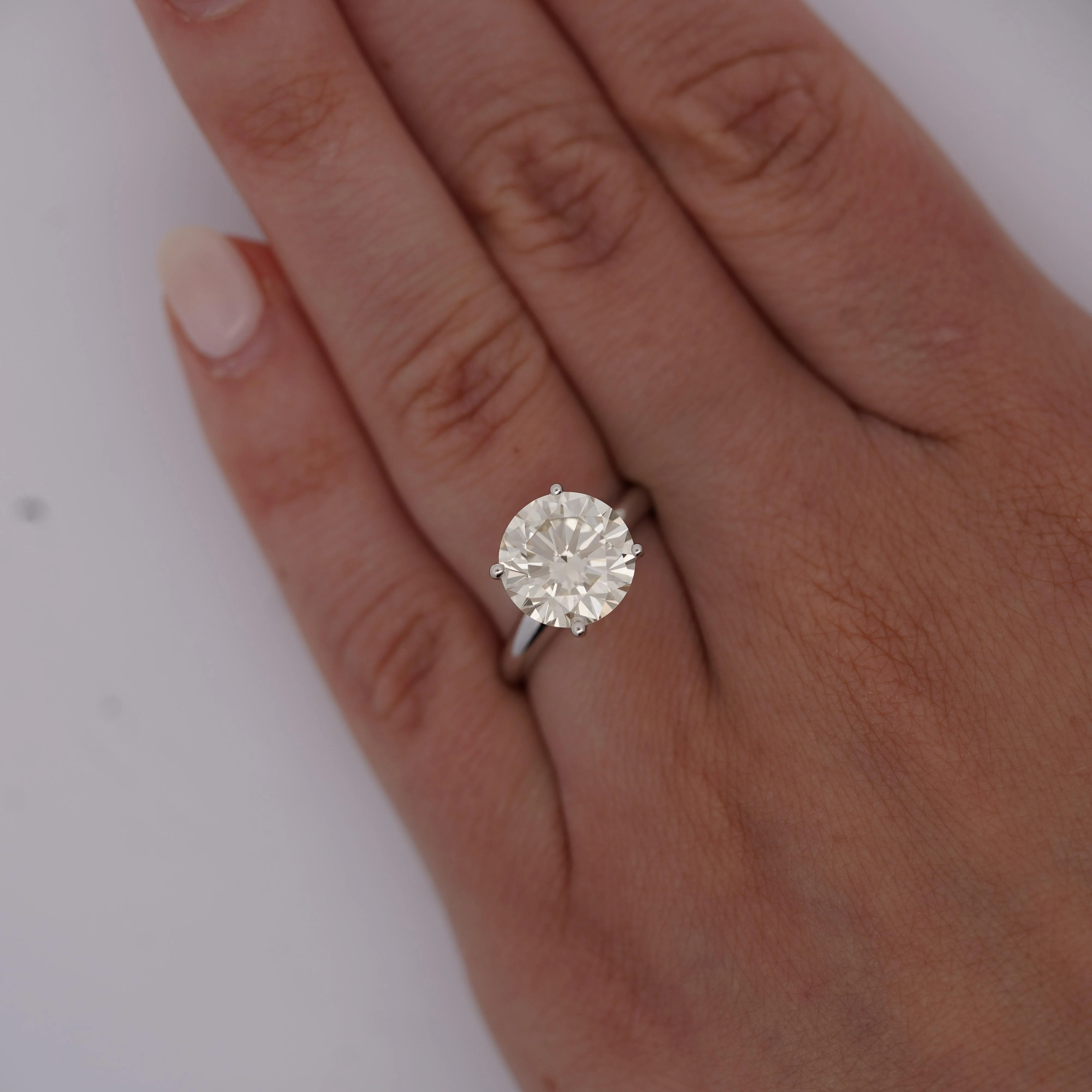 CGL Certified 4.12 Carat I/VS1 Diamond 14K White Gold Solitaire Engagement Ring - Image 2