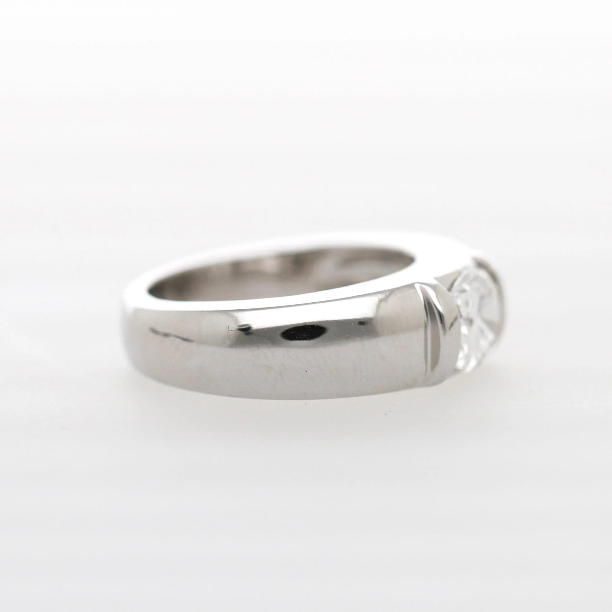 Chaumet Paris GIA Certified Cushion Cut Diamond 18K White Gold Tension Set Ring - Image 6