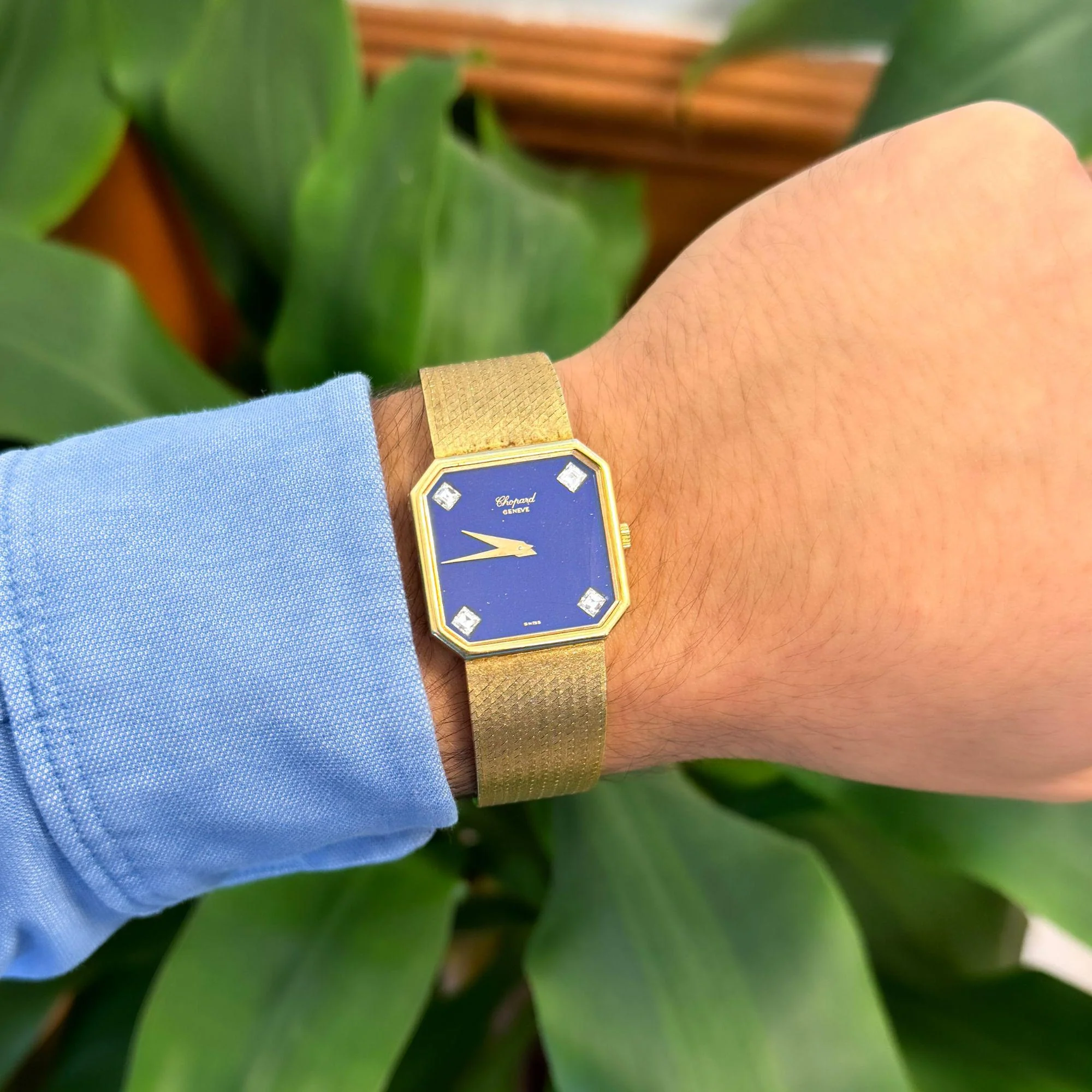 Chopard Blue Lapis Lazuli 18K Gold 26mm Vintage Watch Circa 1970s - Image 13