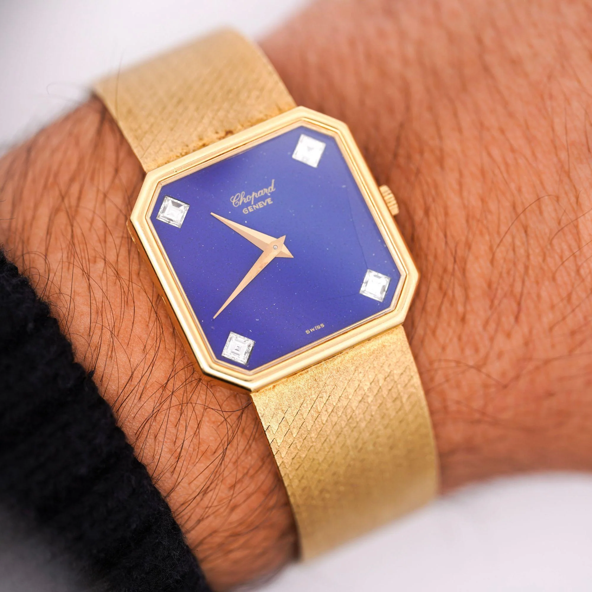 Chopard Blue Lapis Lazuli 18K Gold 26mm Vintage Watch Circa 1970s - Image 2
