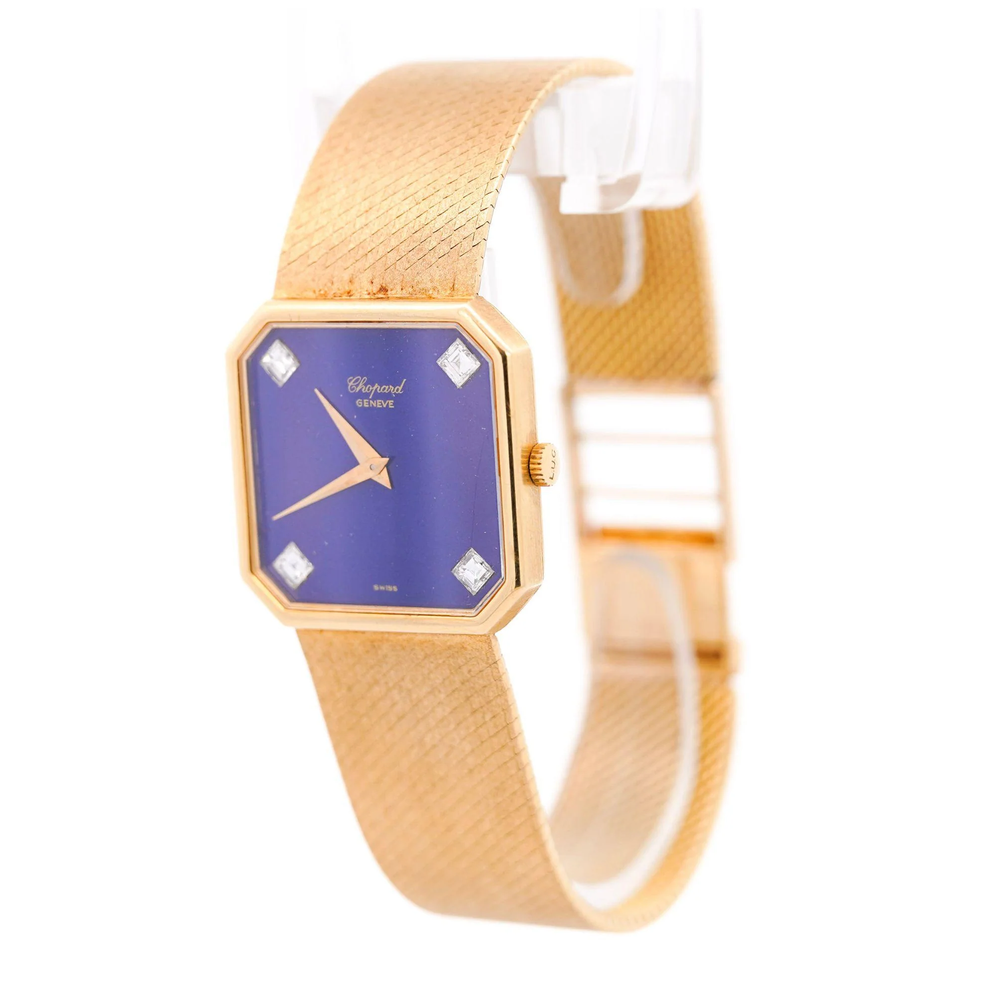 Chopard Blue Lapis Lazuli 18K Gold 26mm Vintage Watch Circa 1970s - Image 4