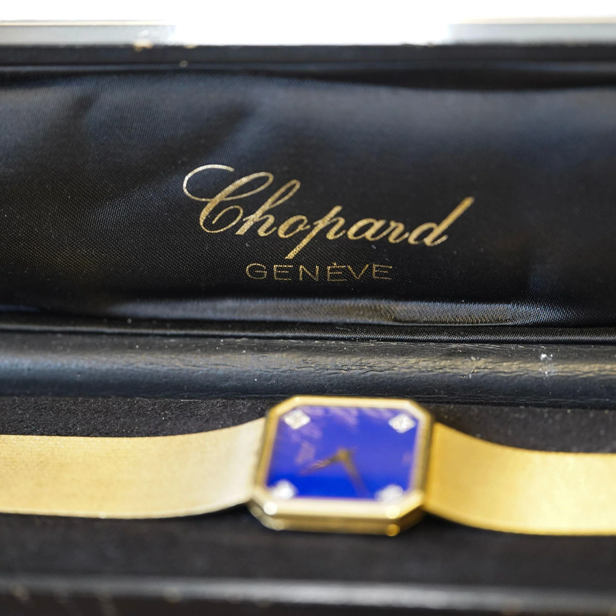 Chopard Blue Lapis Lazuli 18K Gold 26mm Vintage Watch Circa 1970s - Image 8