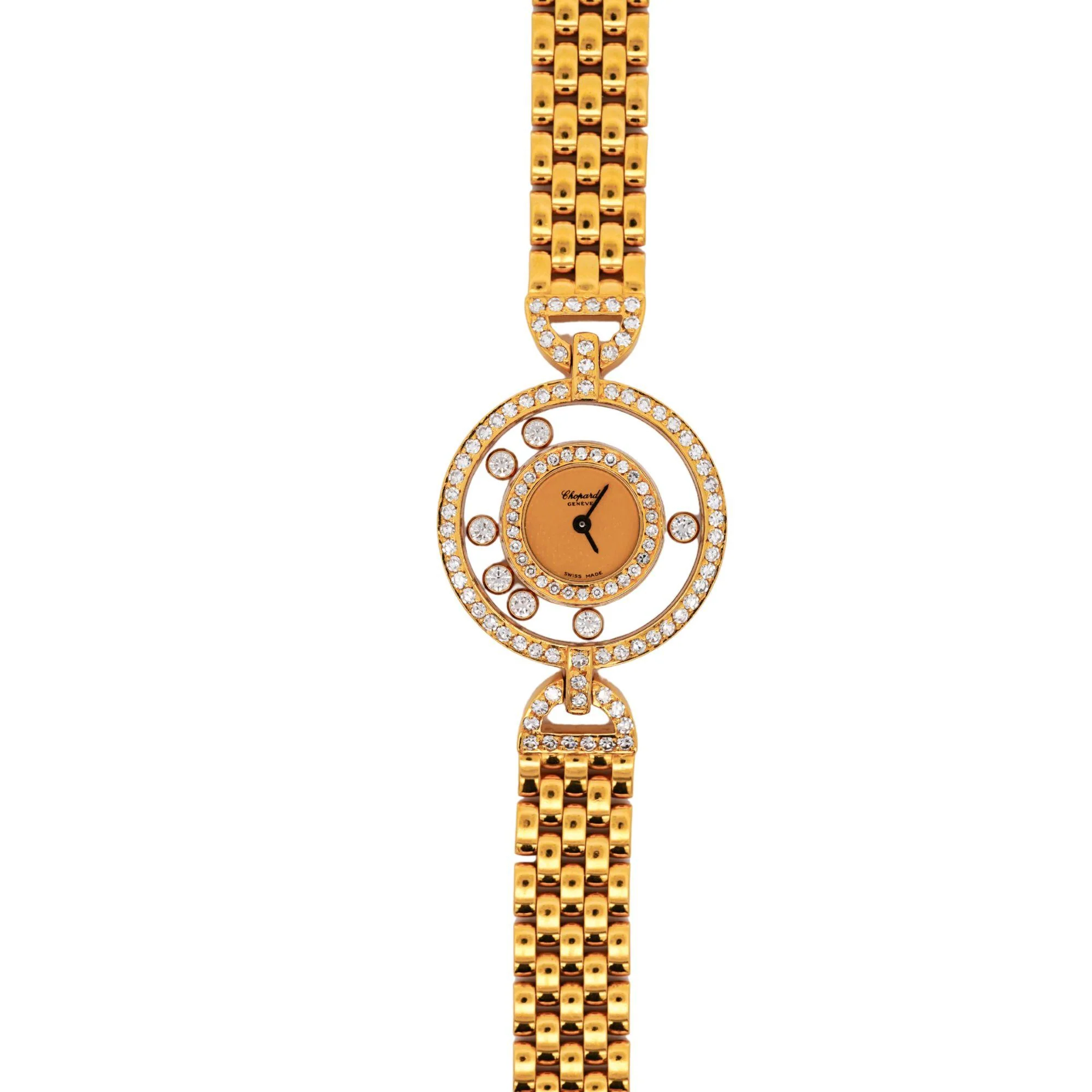 Chopard Happy Diamonds 22.05 Carat Diamond Ref 4097 Bezel 18K Yellow Gold Watch - Image 6