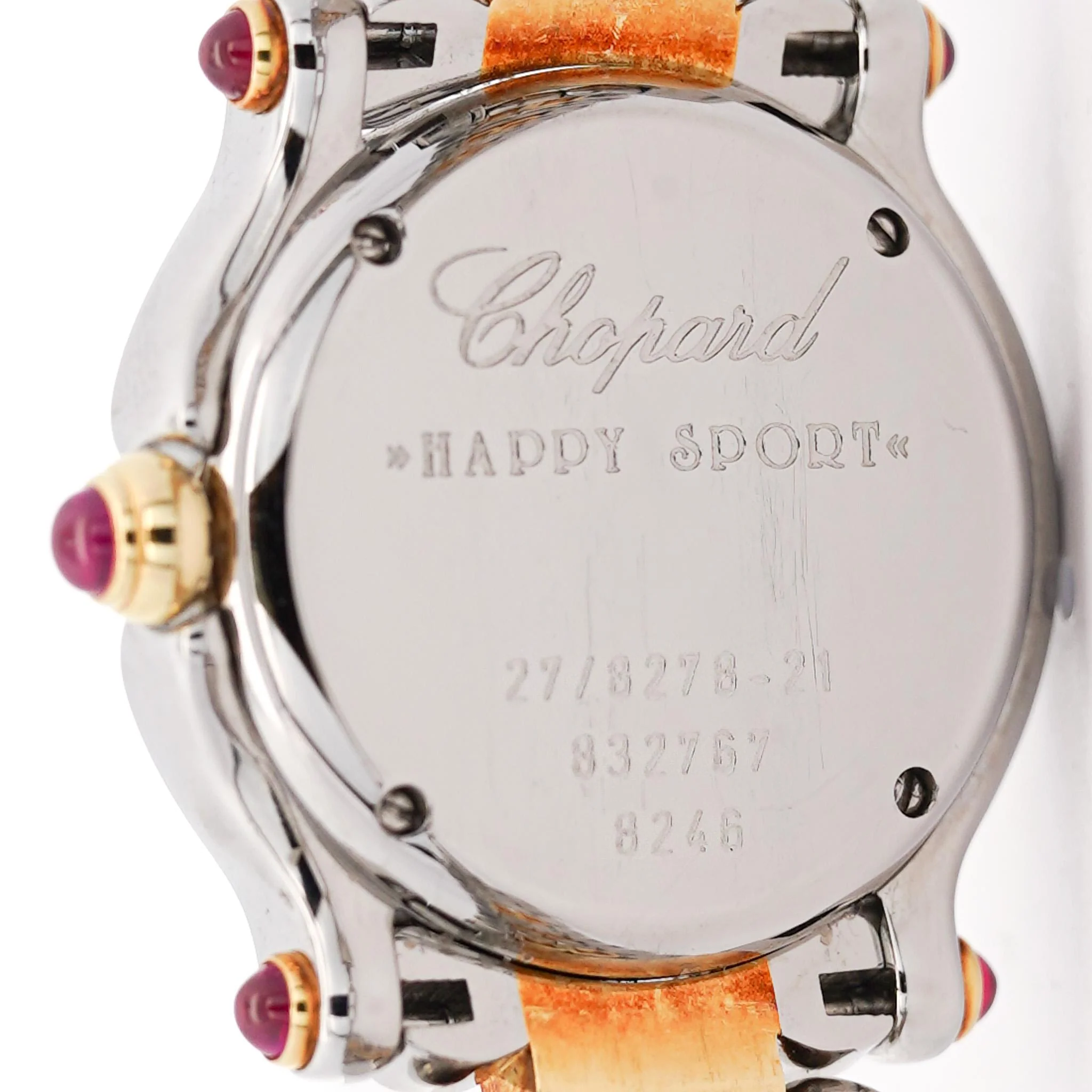 Chopard Happy Sport 8246 Two-Tone Floating Diamond and Ruby 1990 Vintage Watch - Image 11
