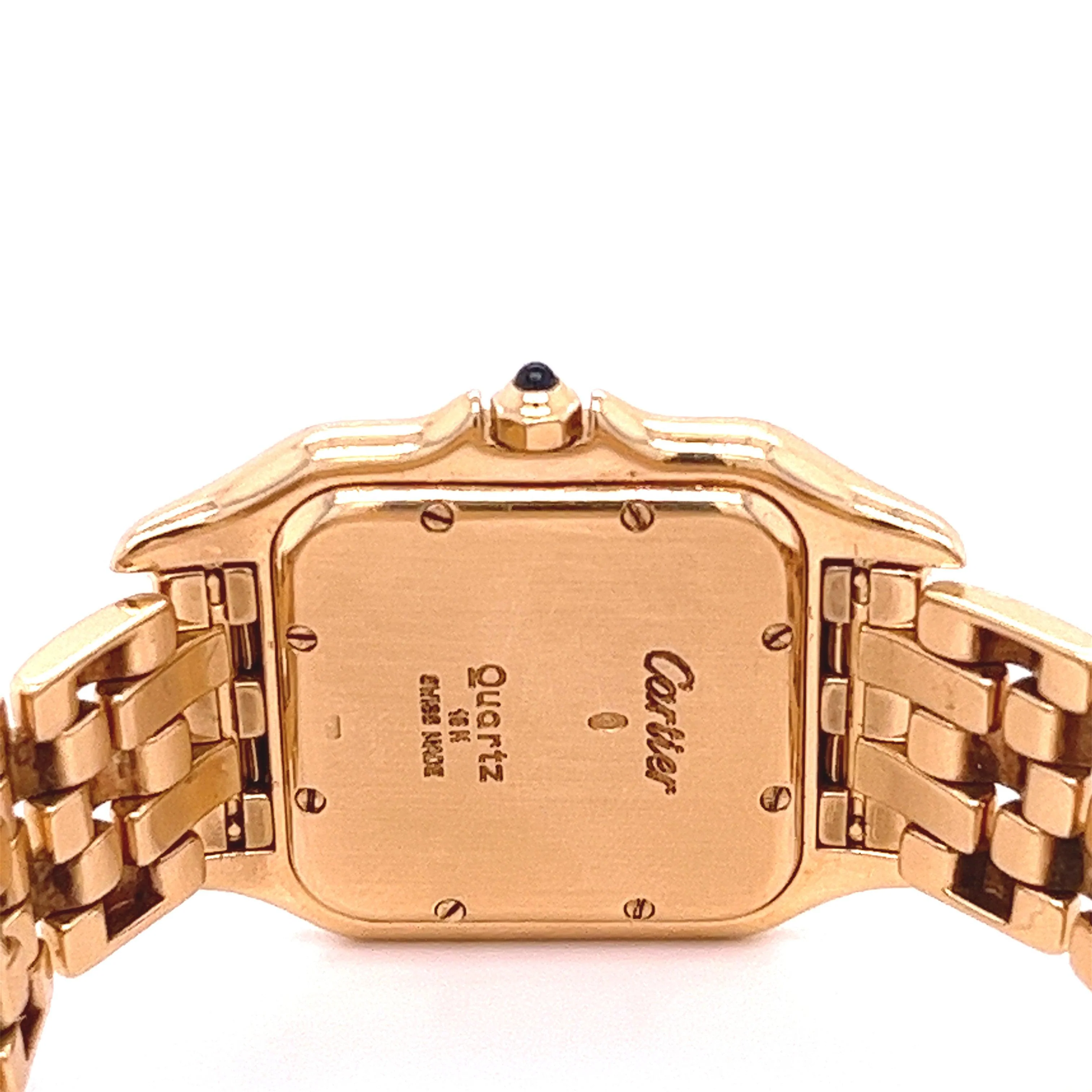 Cartier Panthere Ladies 27mm Large Size Watch in 18K Yellow Gold Model 8839 - Image 3