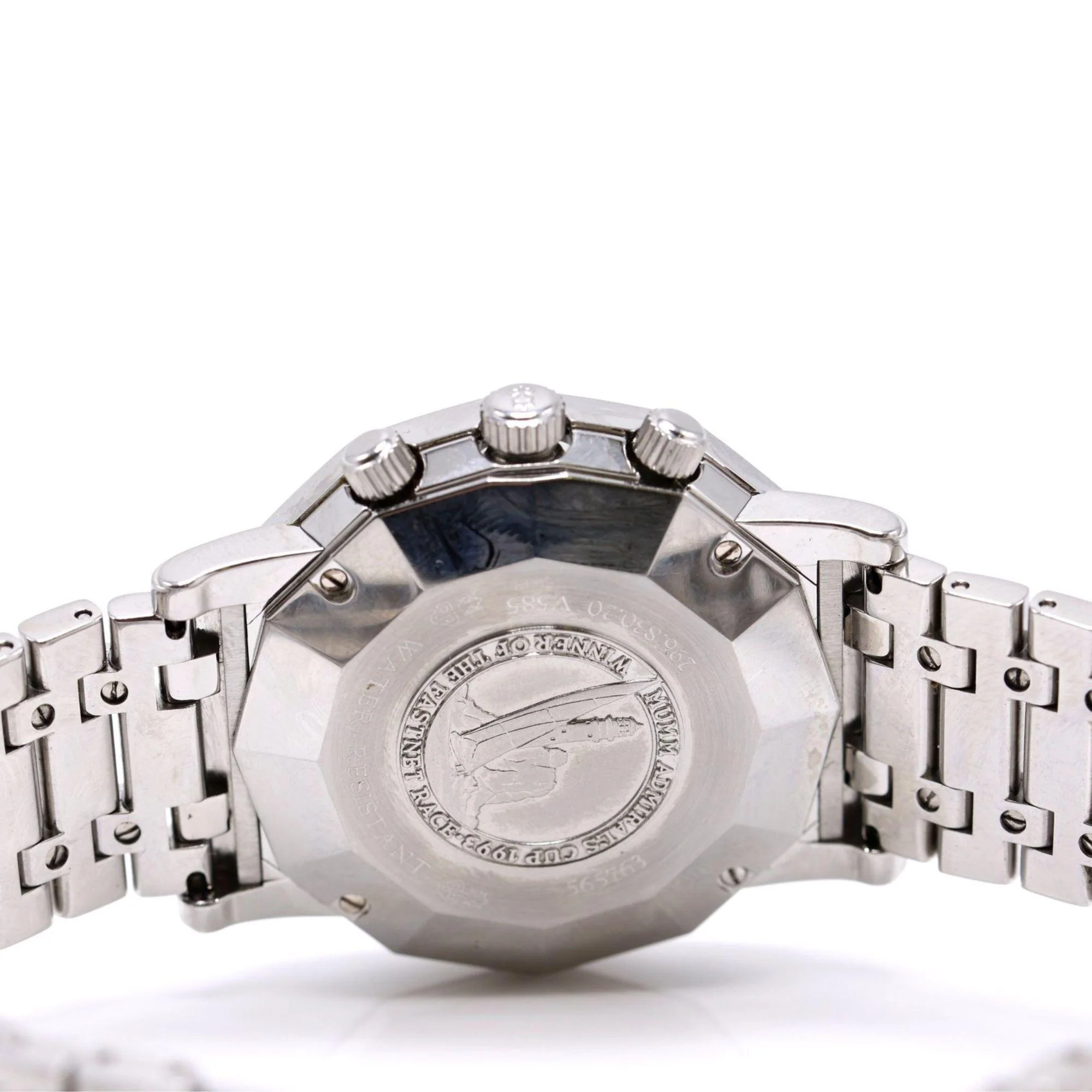 Corum Admirals Cup Stainless Steel Cream Dial Chronograph 39mm Automatic Watch - Image 6