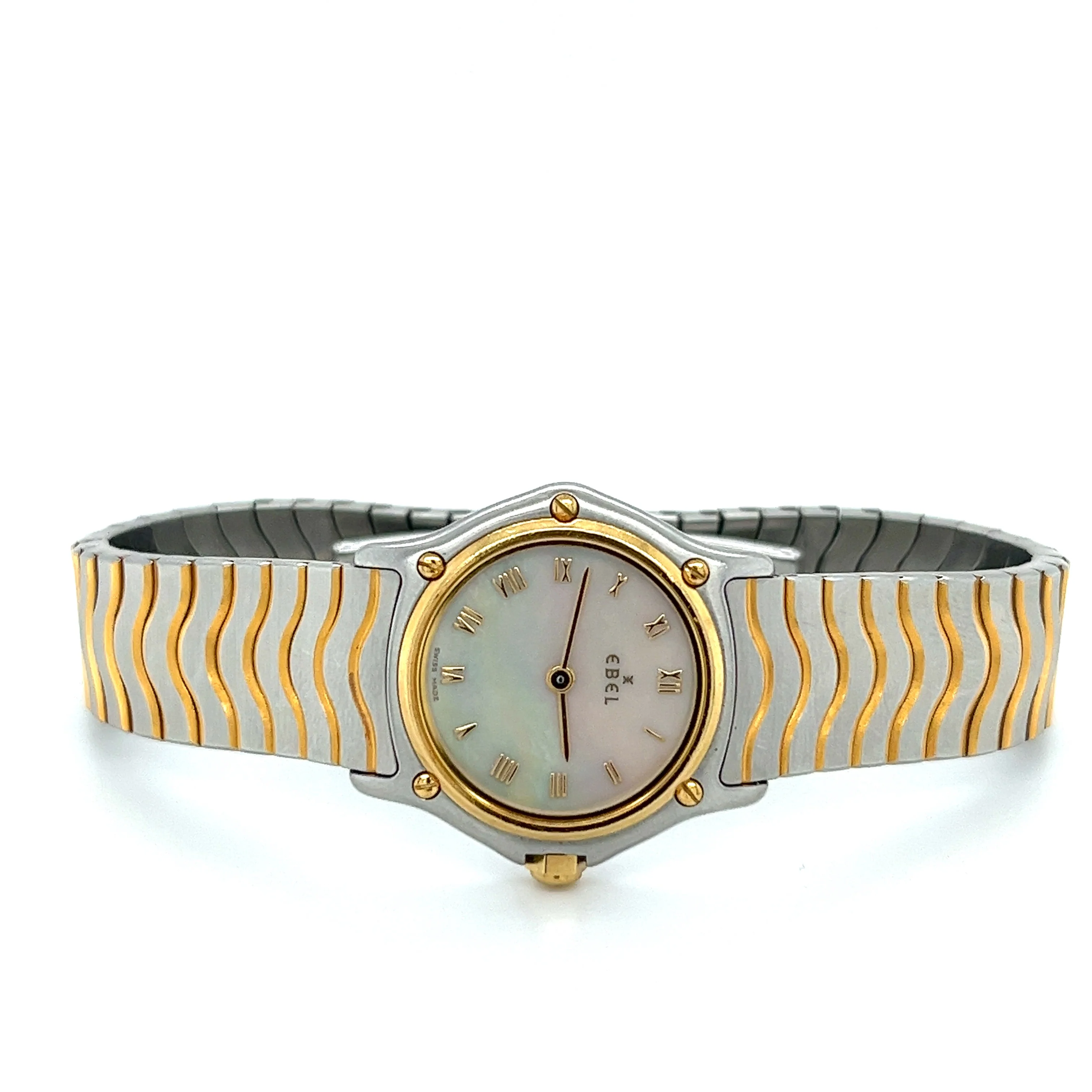 Ebel 1057901 Sport Classique Stainless Steel & 18K Gold Bezel Ladies Watch with Mother of Pearl Dial - Image 5