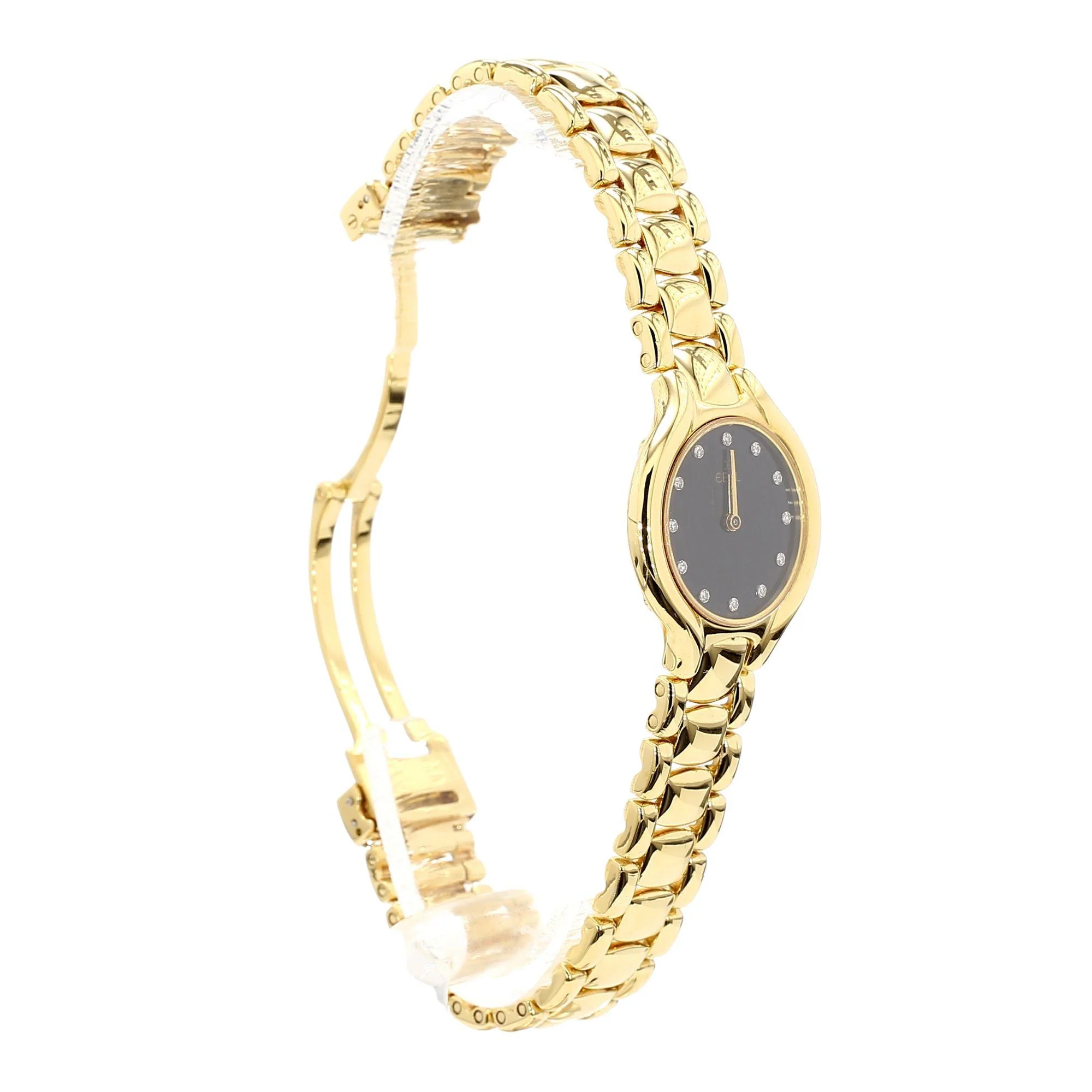 Ebel Beluga 24.5mm 18K Gold Black Diamond Dial Watch - Image 10