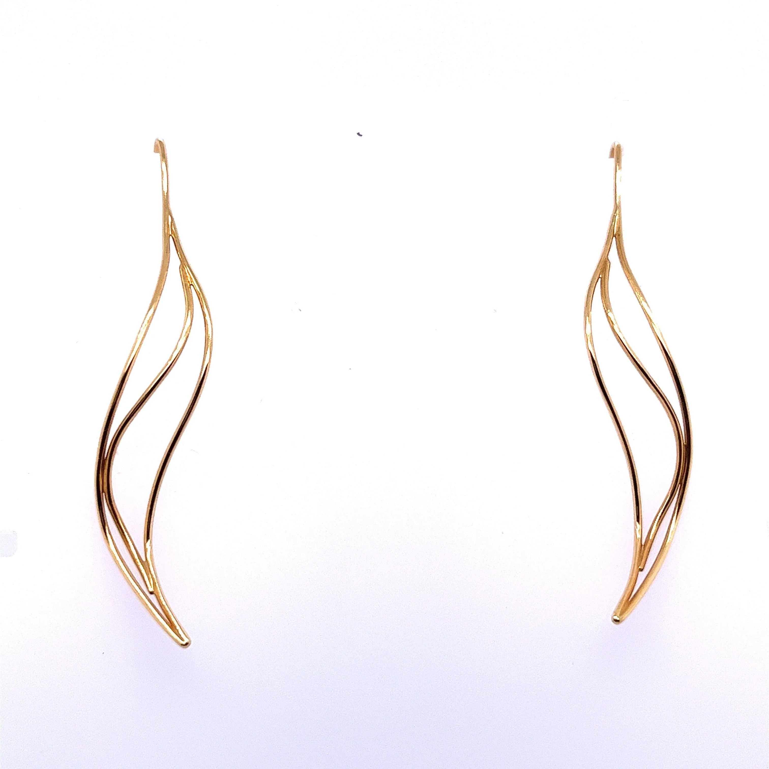 Elsa Peretti For Tiffany & Co. 18k Gold Bangle and Dangle Earrings - Image 4