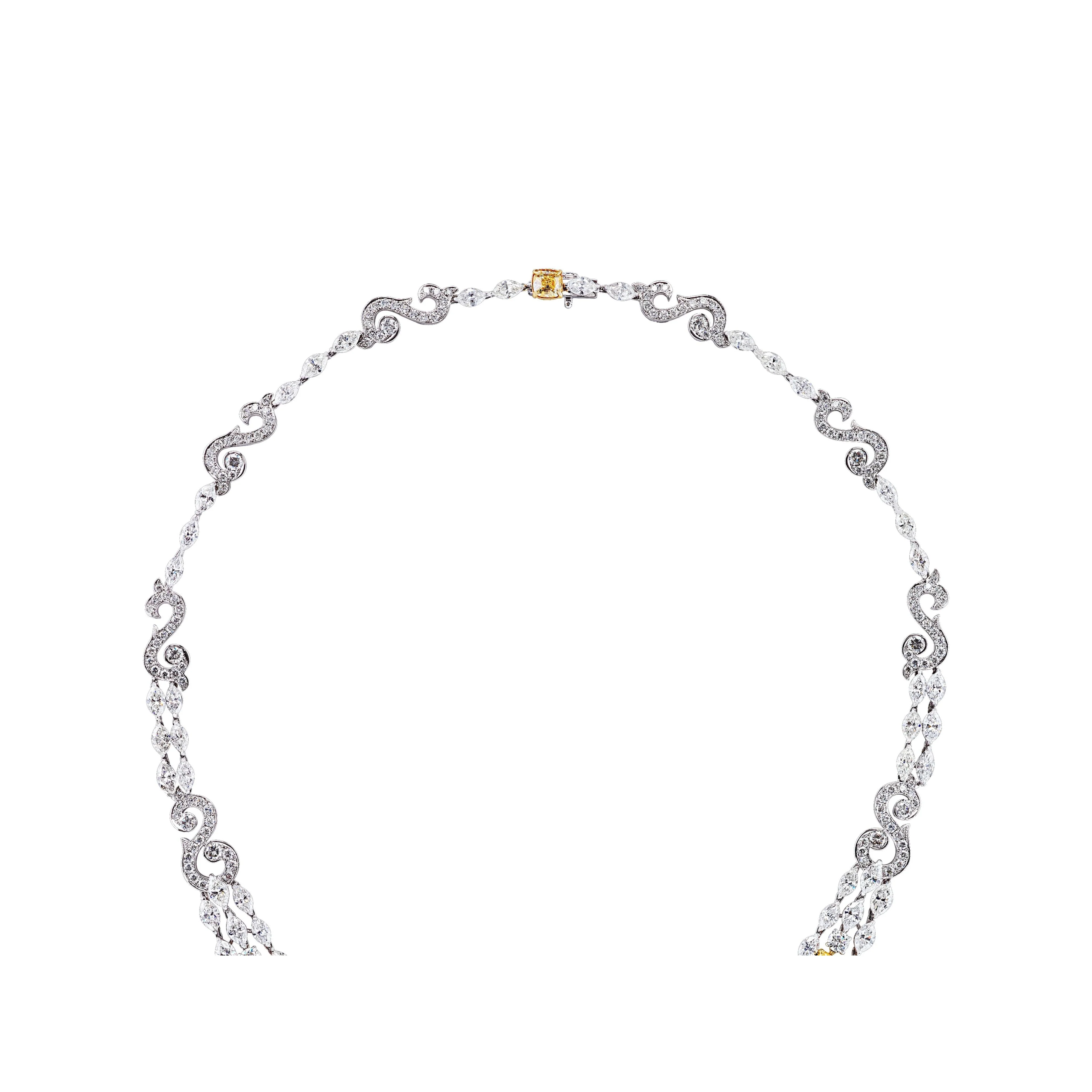 GIA Certified 50 Carat Fancy Yellow Diamond Necklace in 18K Gold - Image 4