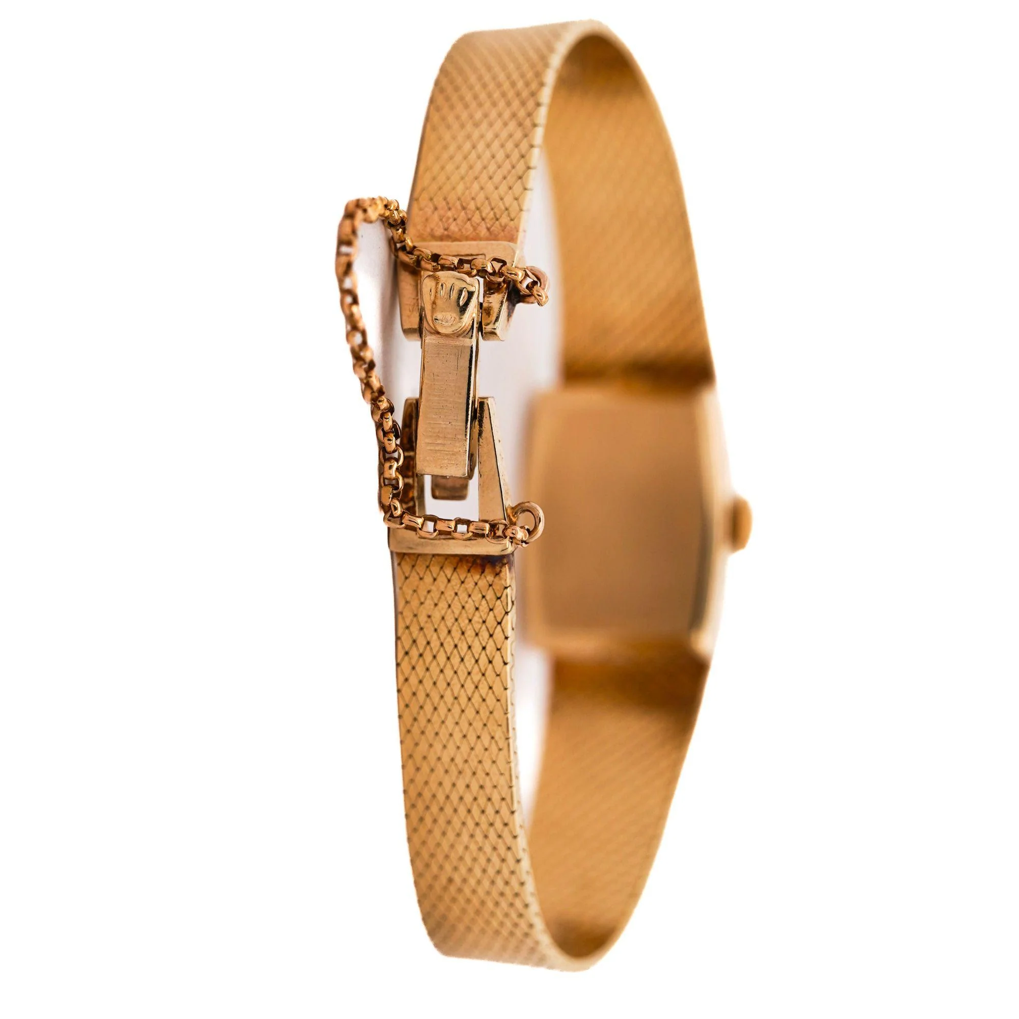For Matthew Cranwell: Vintage Rolex Precision 14K Yellow Gold Diamond Bezel Oval Manual Wind Watch (Copy) - Image 4