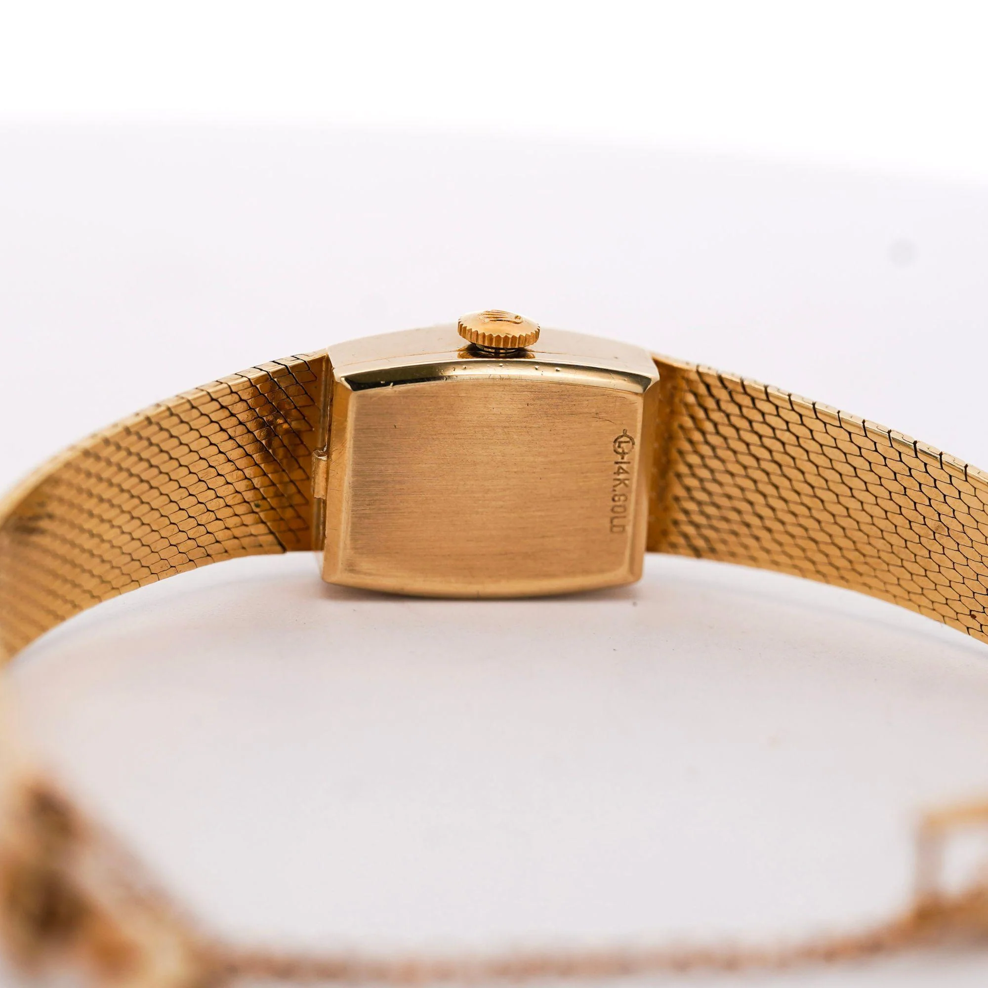 For Matthew Cranwell: Vintage Rolex Precision 14K Yellow Gold Diamond Bezel Oval Manual Wind Watch (Copy) - Image 7