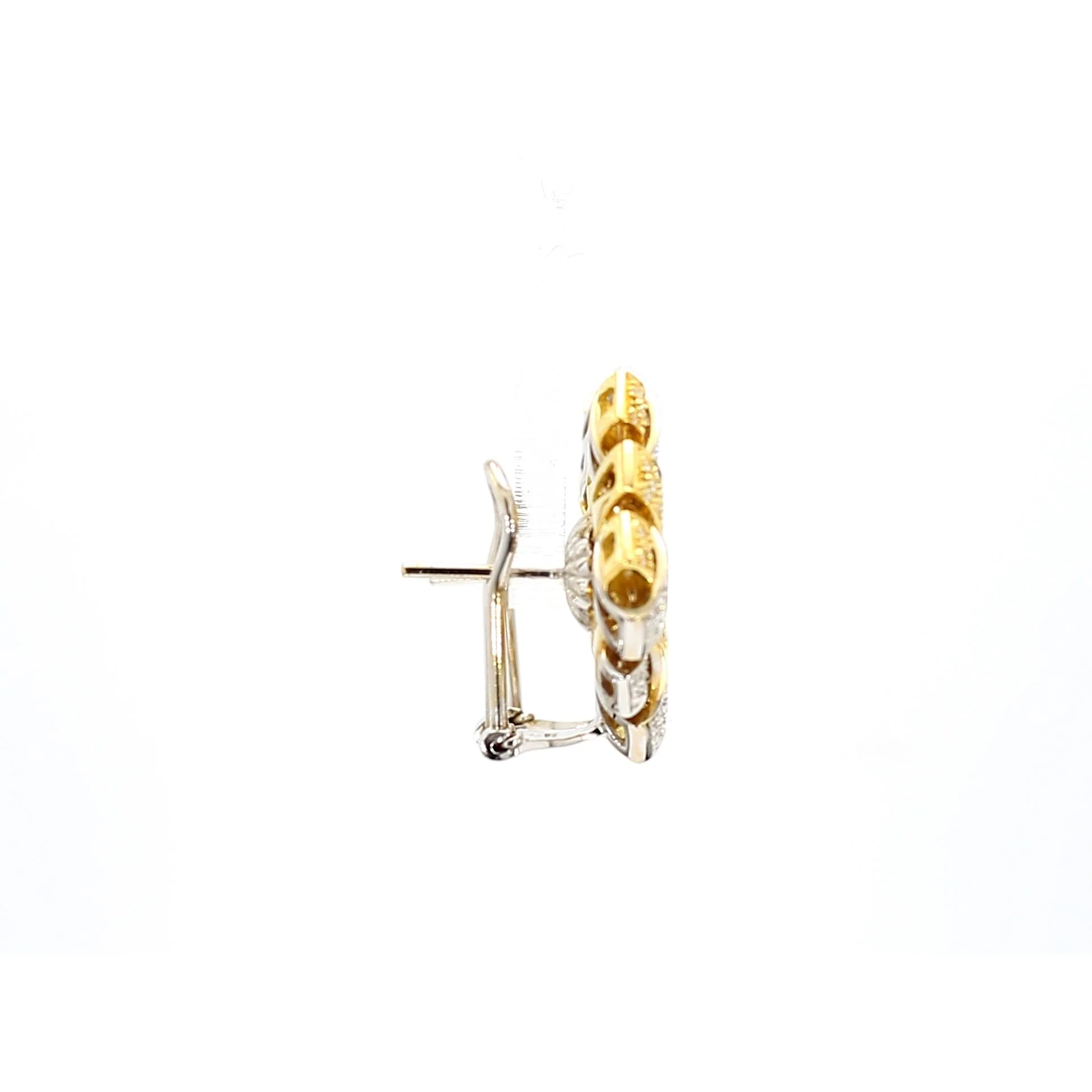 Garavelli 3.5 Ct Diamond Woven Square 18K Two-Tone Gold Clip-On Earrings - Image 7