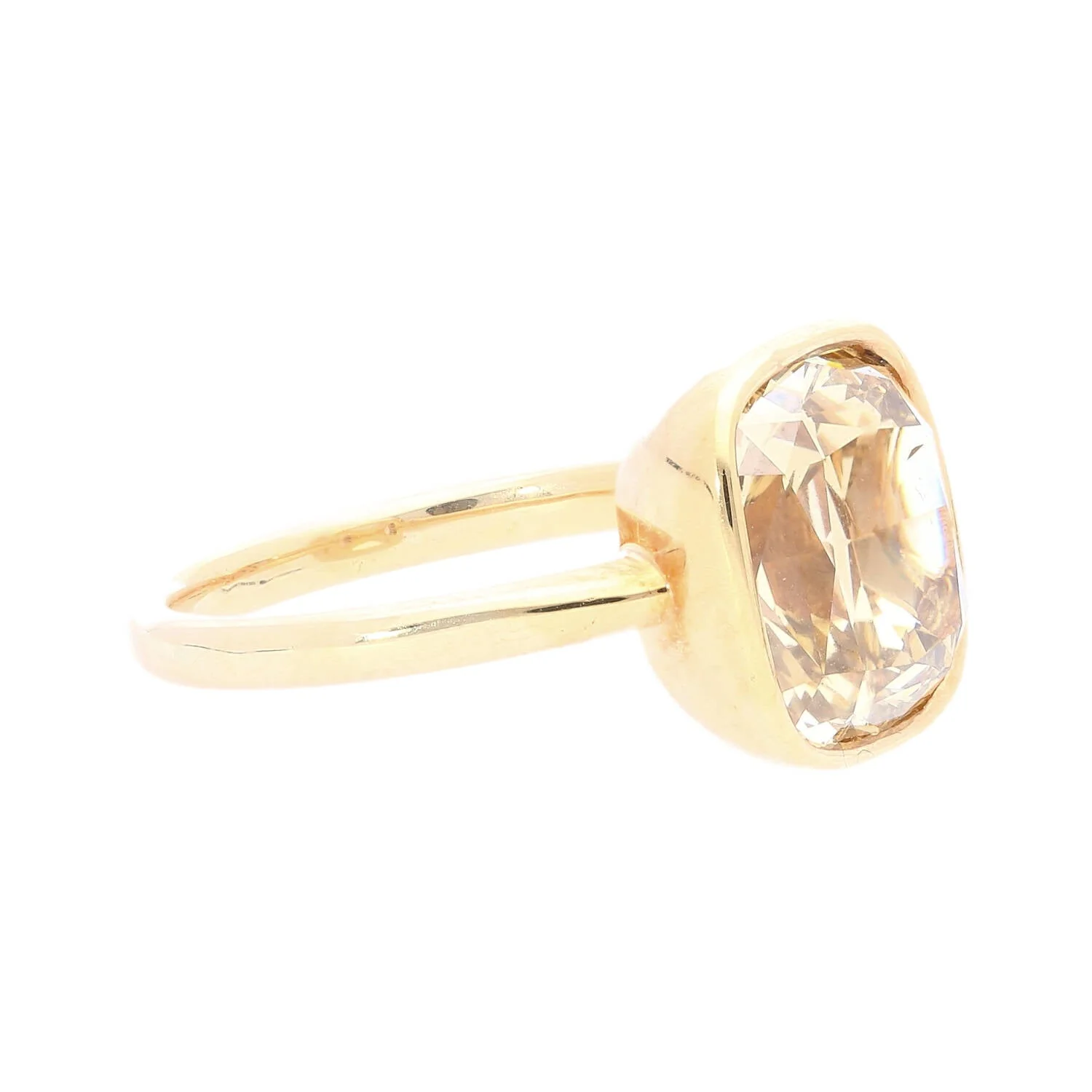 GIA Certified 5.02 Carat Cushion Cut Fancy Brown Yellow Diamond Ring in 18K Rose Gold & Detachable Bands - Image 3