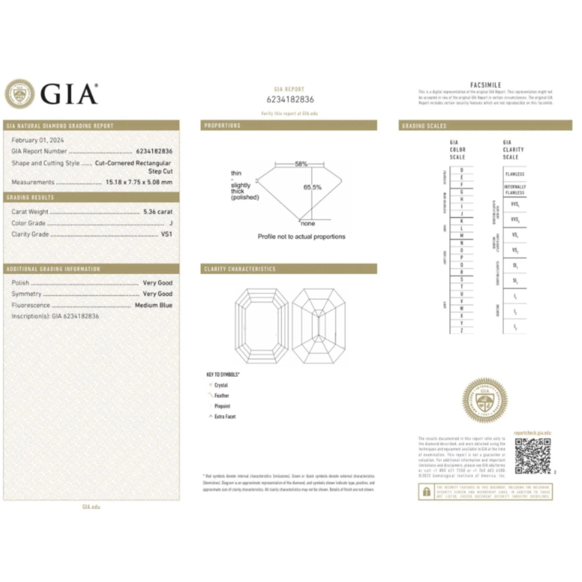 GIA 6.16 Carat Emerald Cut Diamond and Trapezoid Three Stone Engagement Ring - Image 11