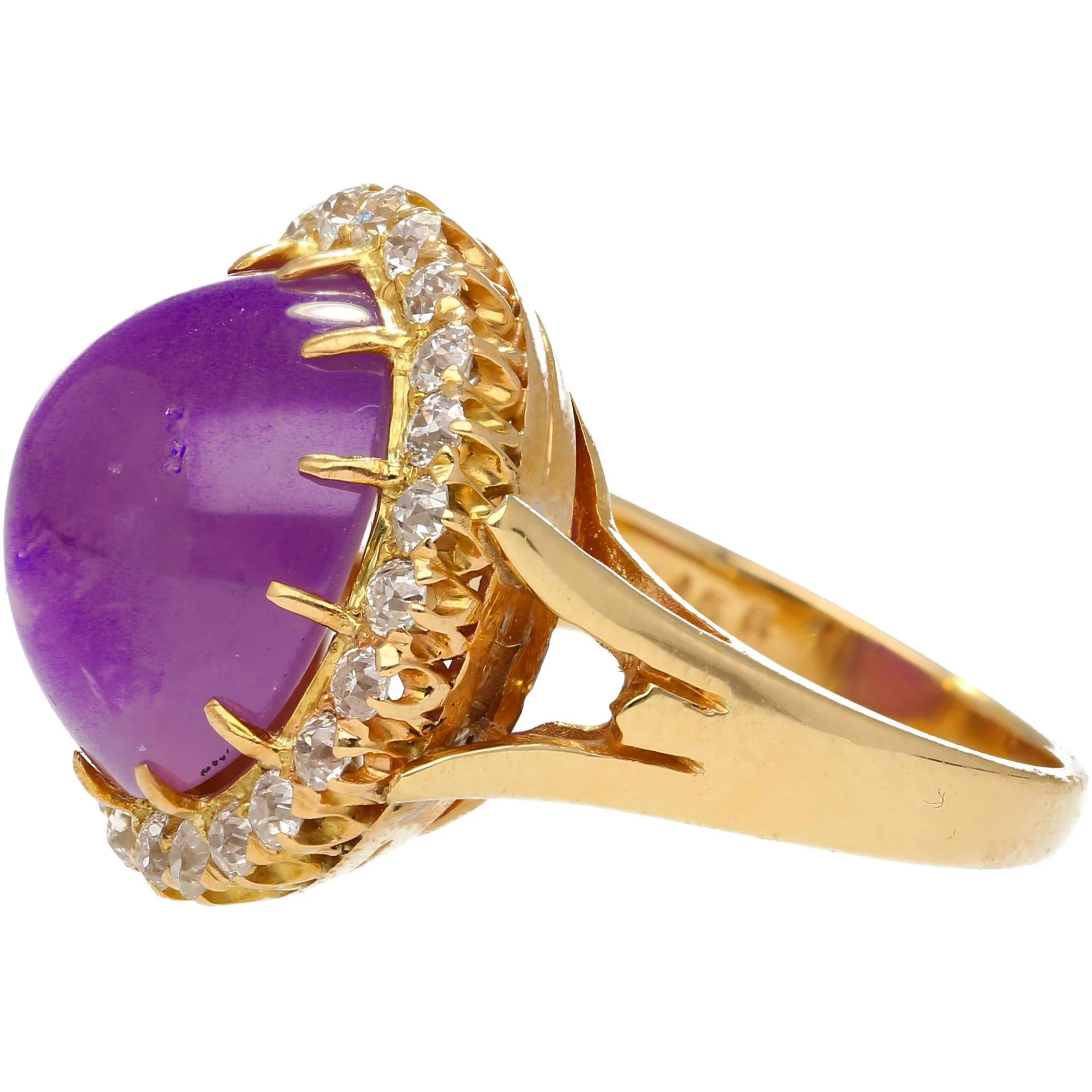 GIA Cert. 14.56 Carat Purple Star Sapphire No Heat Sri Lanka Sunburst Ring - Image 2