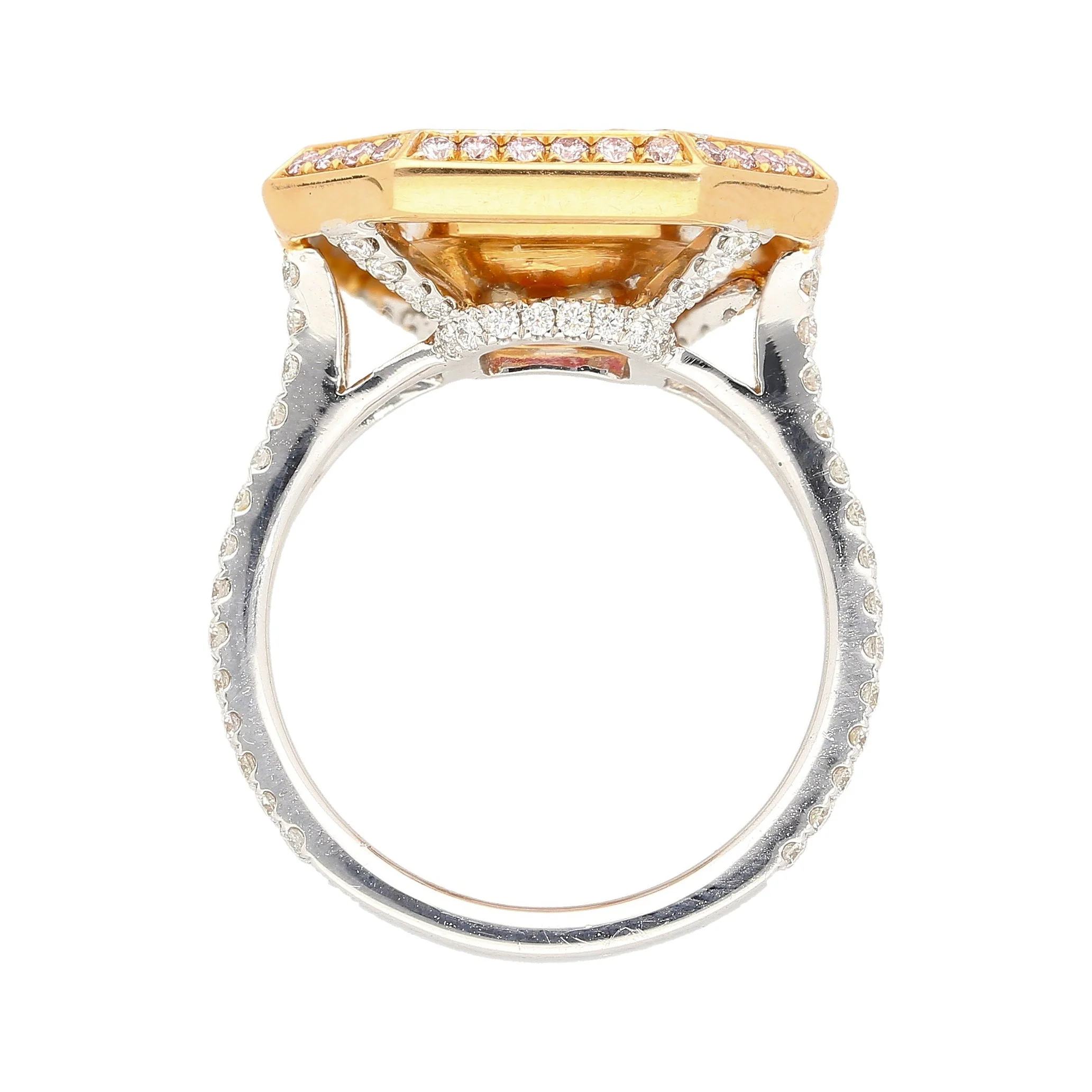 GIA Certified 3.48 Carat Radiant Cut Light Pink Diamond Ring in 18K White Gold - Image 6