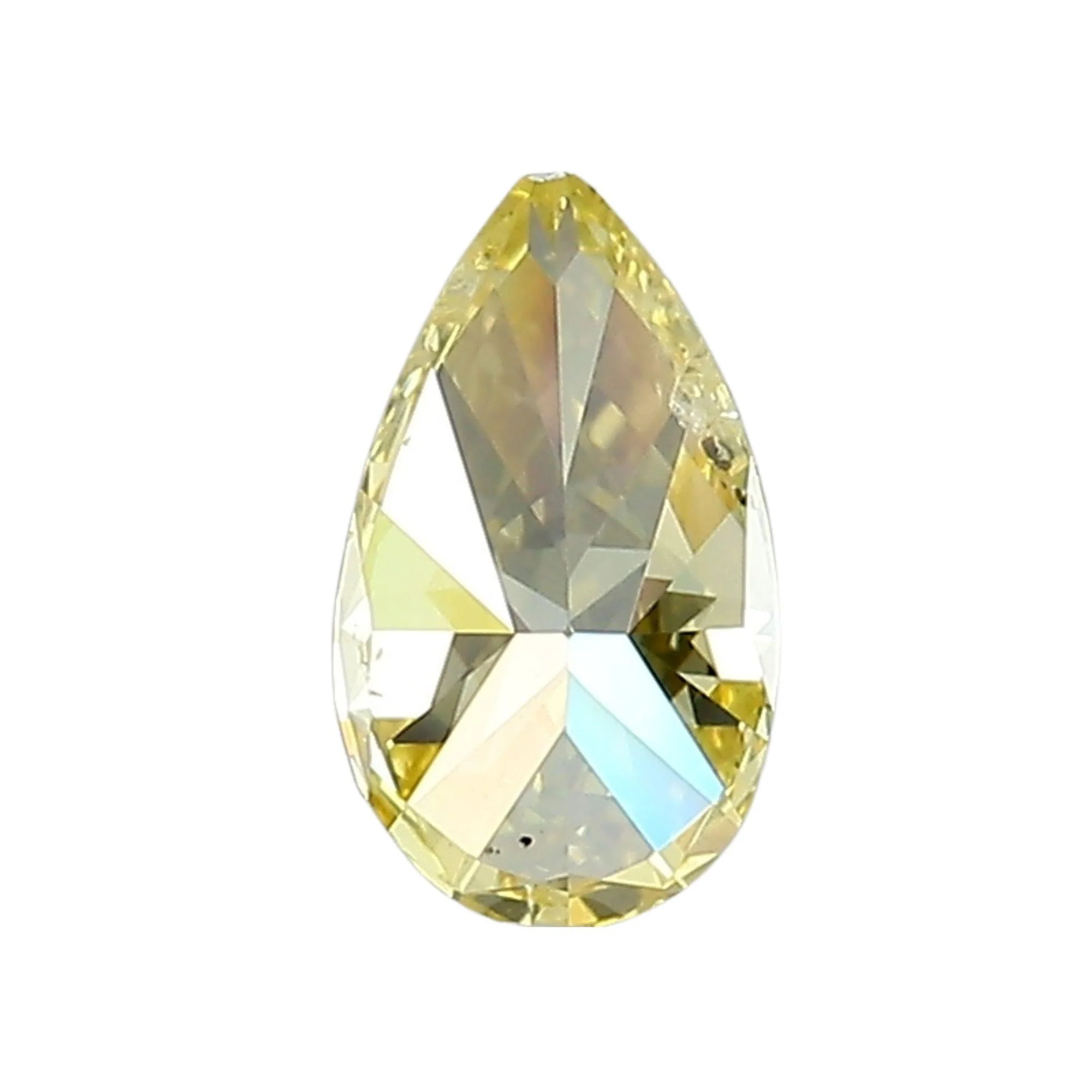 GIA Certified 0.81 Carat Fancy Vivid Yellow Pear Cut Loose Natural Diamond - Image 4
