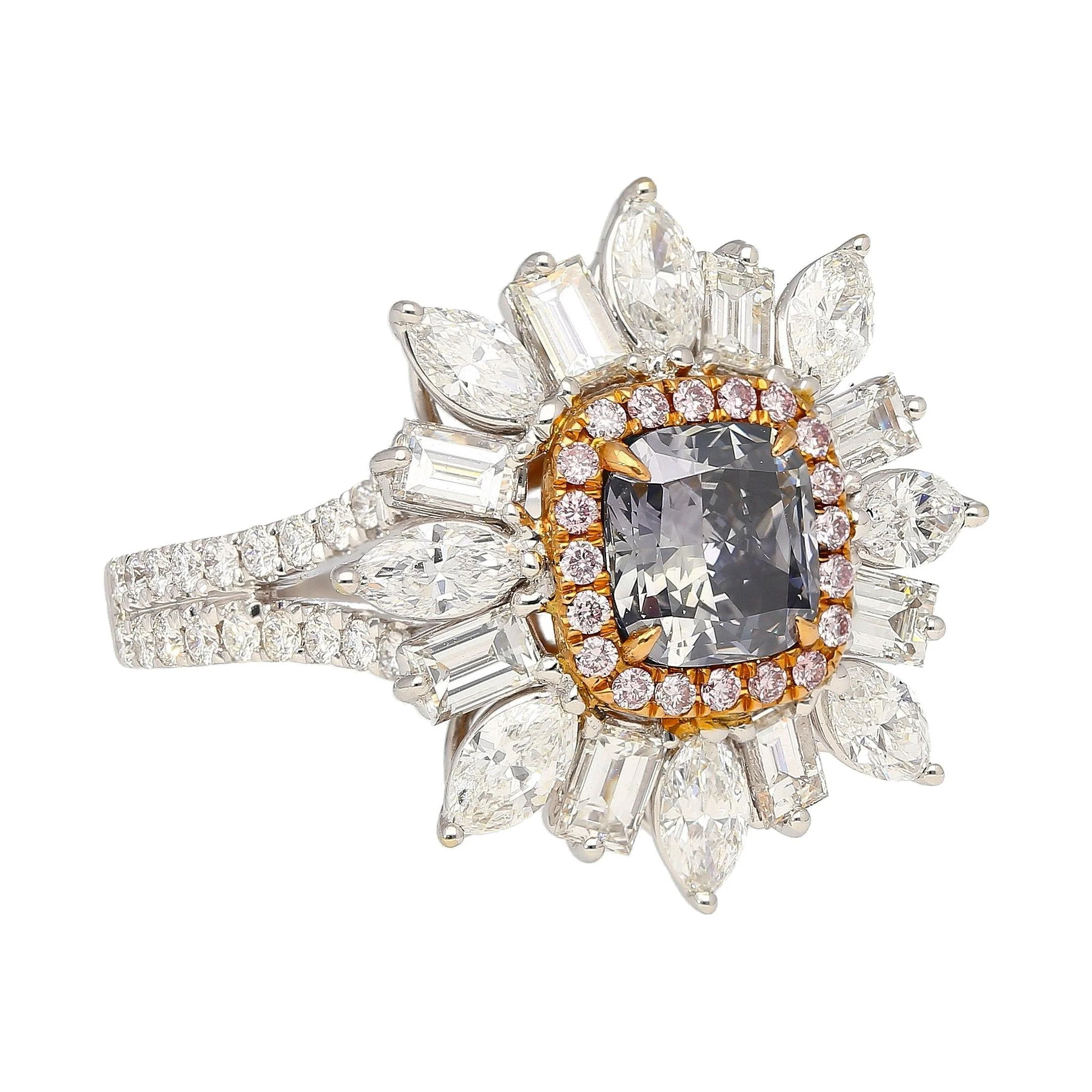 GIA Certified 1.01 Carat Fancy Bluish Gray Diamond Ring - Image 2