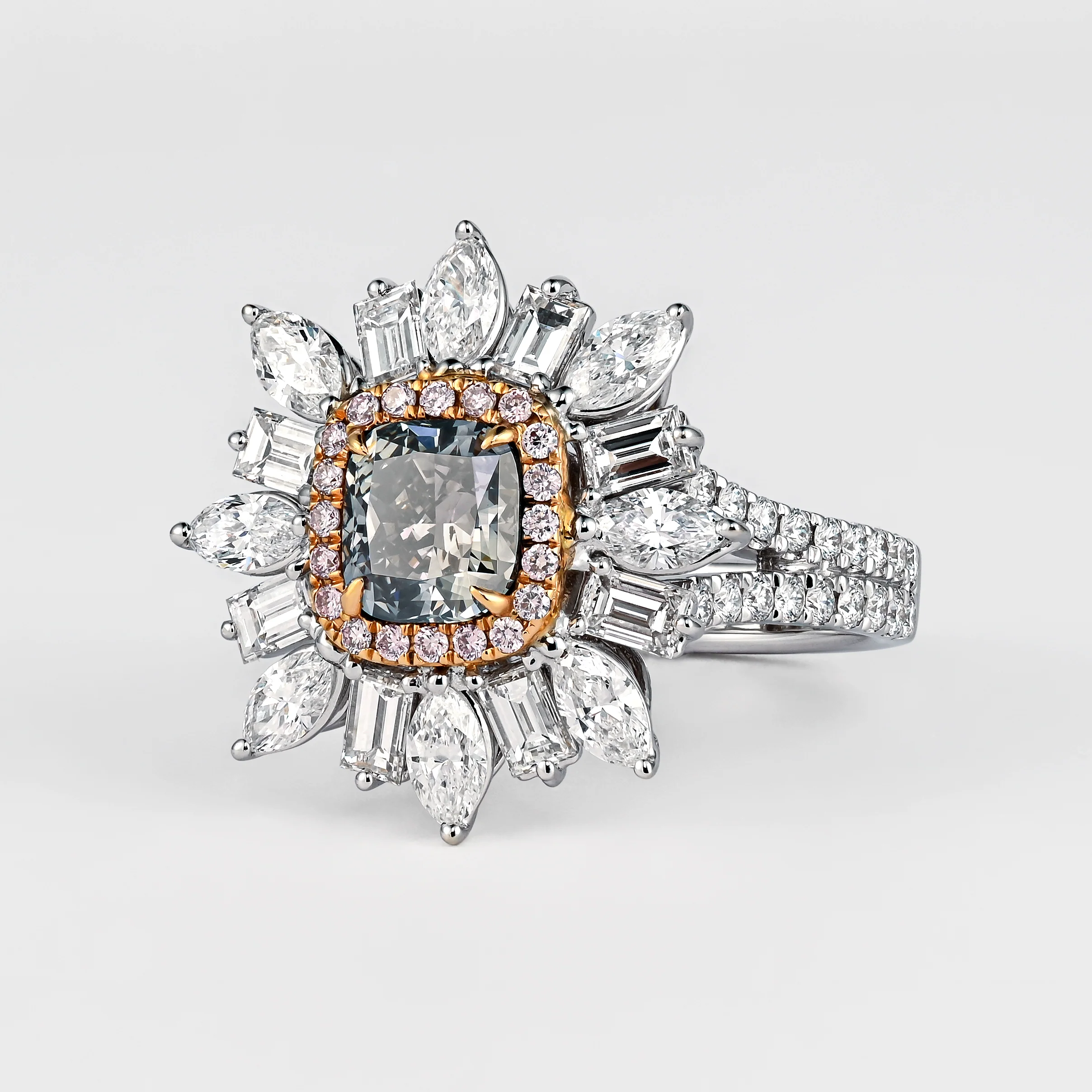 GIA Certified 1.01 Carat Fancy Bluish Gray Diamond Ring - Image 3